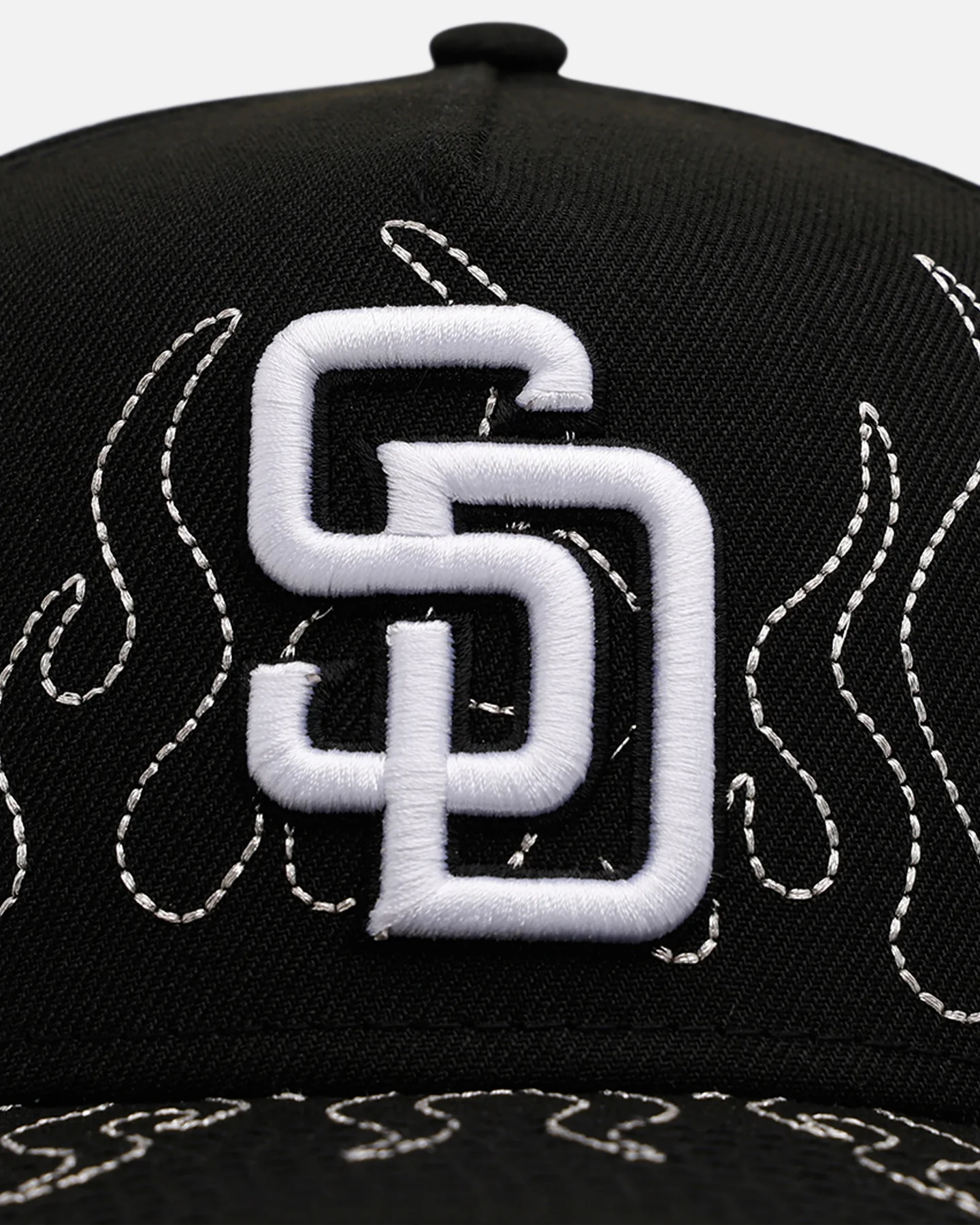 New Era San Diego Padres 'Outline Flames' 9FORTY A-Frame Snapback Black - Image 5