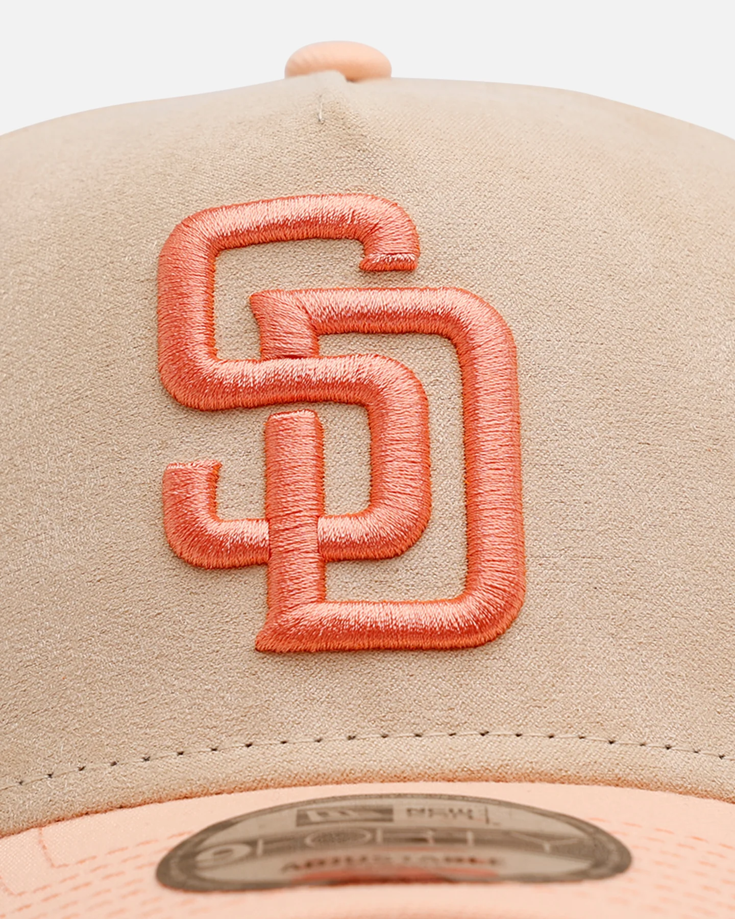 New Era San Diego Padres 'Peach Suede' 9FORTY A-Frame Snapback Peach - Image 5