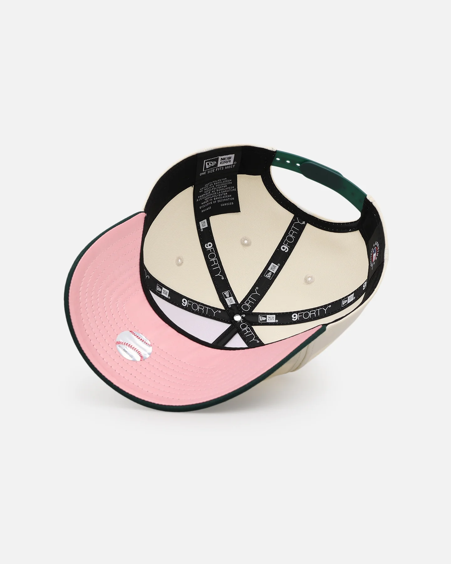 New Era San Diego Padres 'Pink Satin Hearts Green' 9FORTY A-Frame Snapback Chrome/Dark Green - Image 6