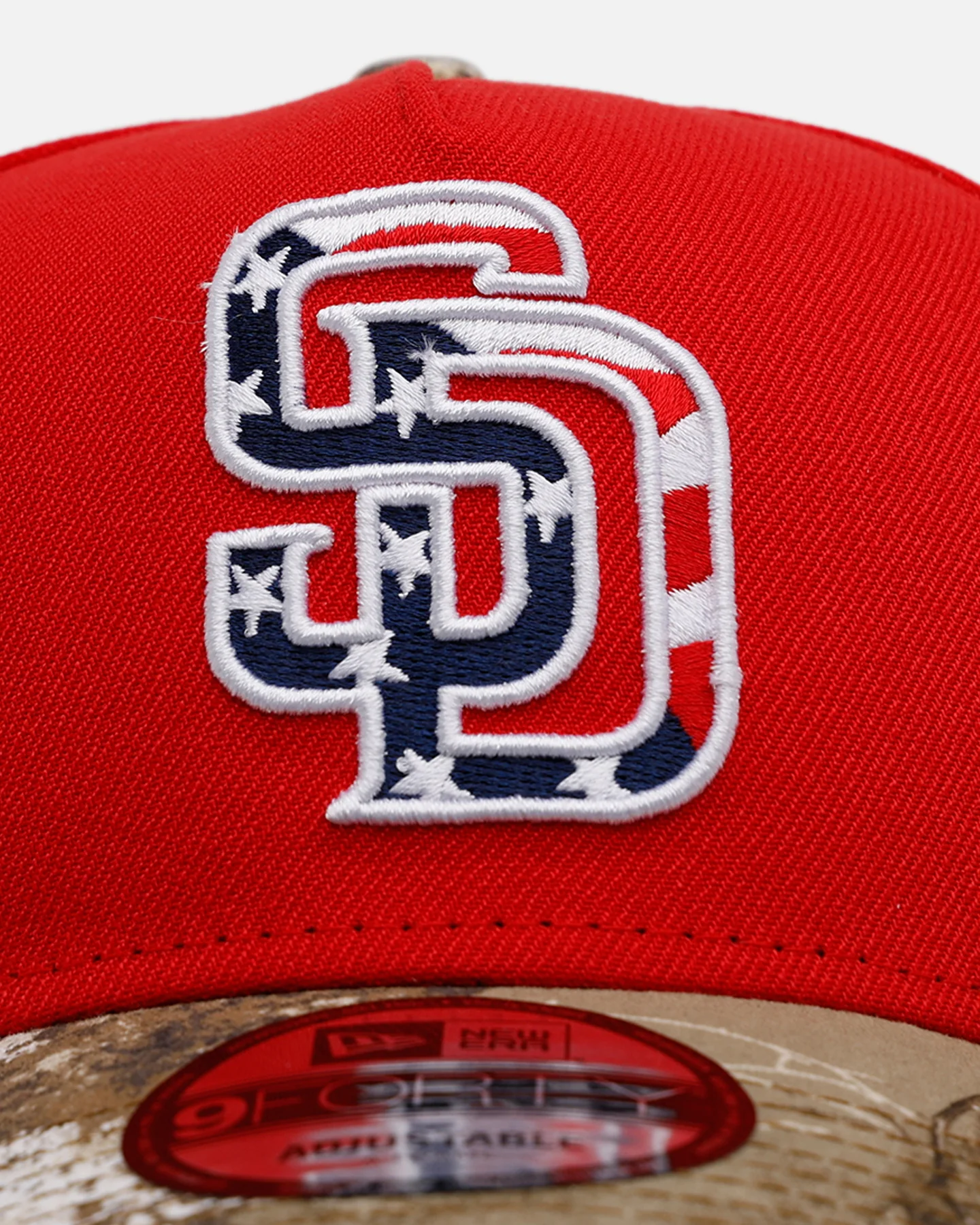 New Era San Diego Padres 'Stars And Stripes' 9FORTY A-Frame Snapback Red - Image 5