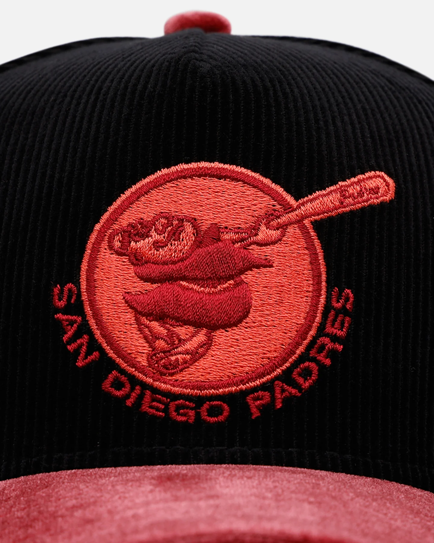 New Era San Diego Padres 'Velvet Cord Certified Lover' 9FORTY A-Frame Premium Corduroy Snapback Black - Image 6
