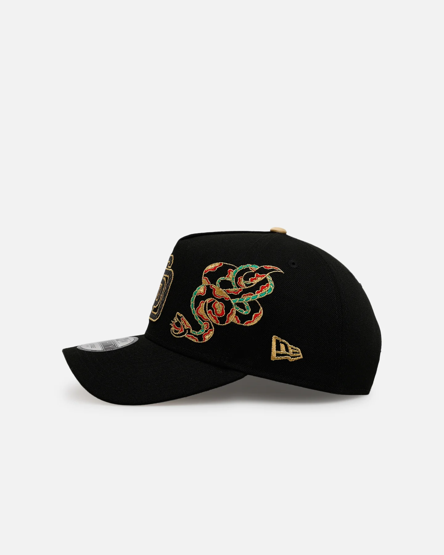 New Era San Diego Padres 'Year Of The Snake' 9FORTY A-Frame Snapback Black/Gold - Image 4