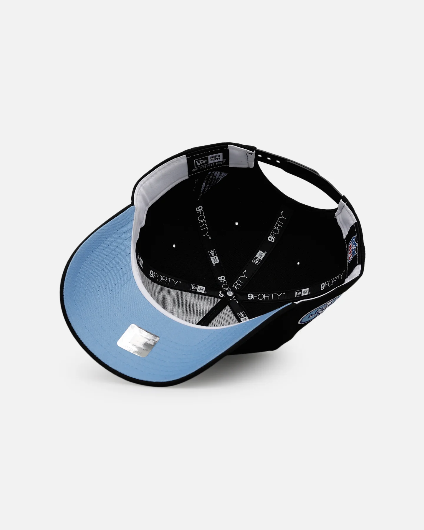 New Era San Francisco 49ers 'Black And Sky Blue' 9FORTY A-Frame Snapback Black/Sky Blue - Image 6