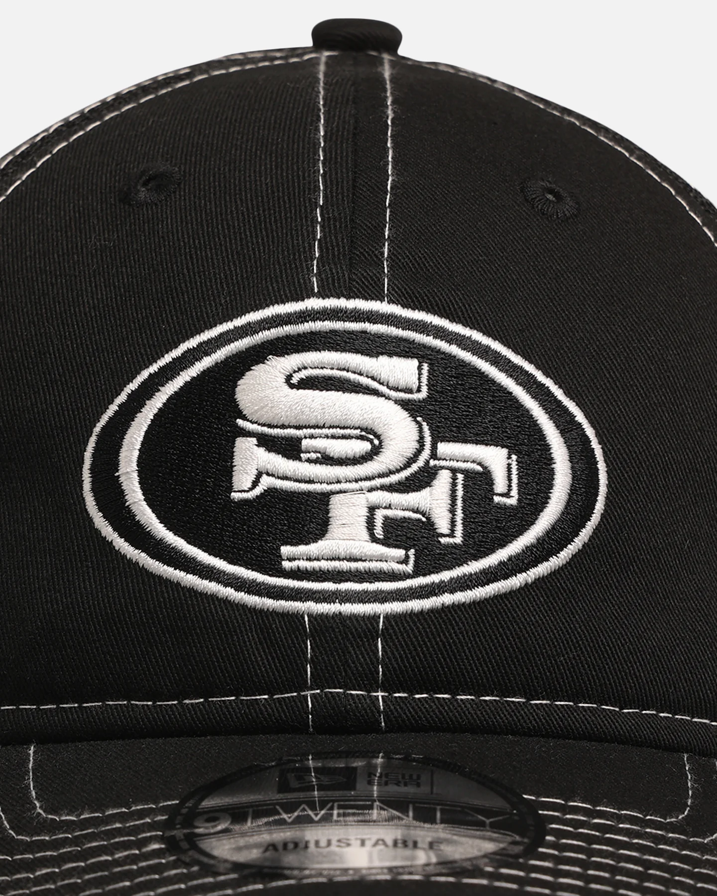 New Era San Francisco 49ers 'Contrast Chrome' 9TWENTY Casual Trucker Strapback Black - Image 5