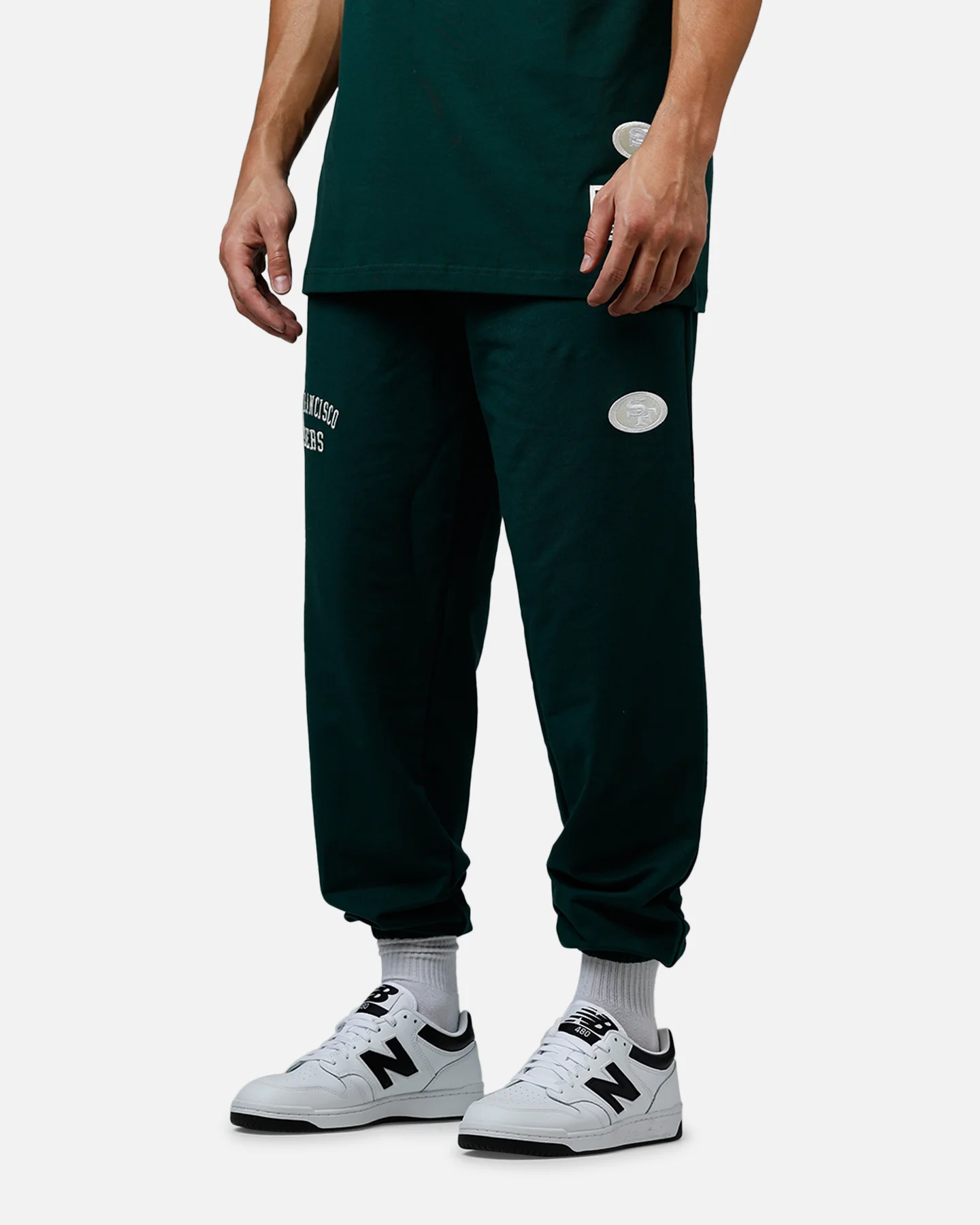 New Era San Francisco 49ers Logo Select Sweat Pants Dark Green - Image 4