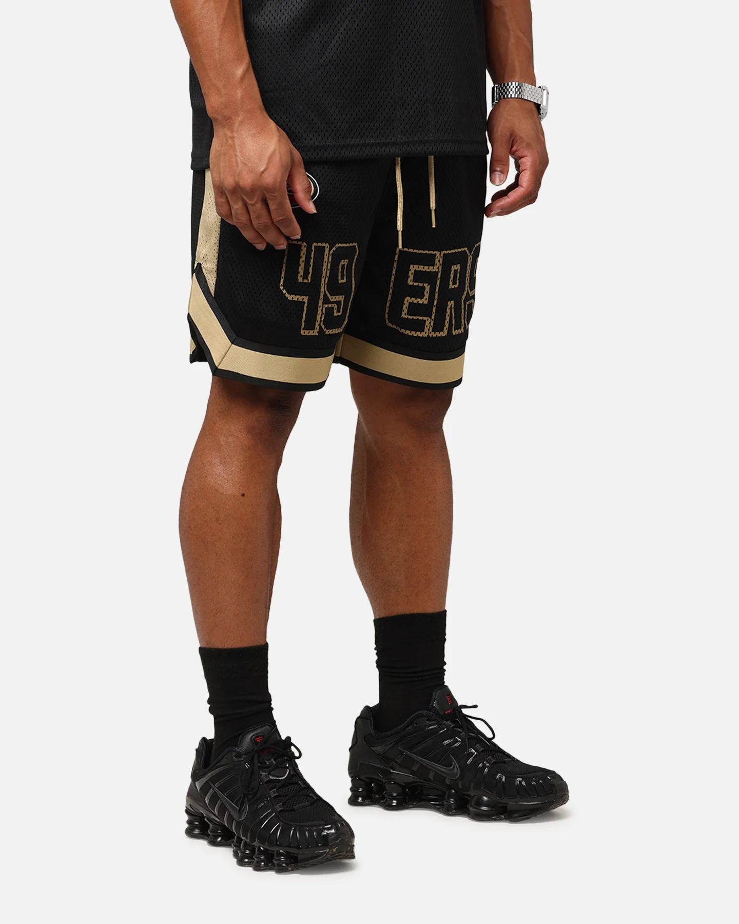 New Era San Francisco 49ers NFL Graphic Shorts Black - Image 5