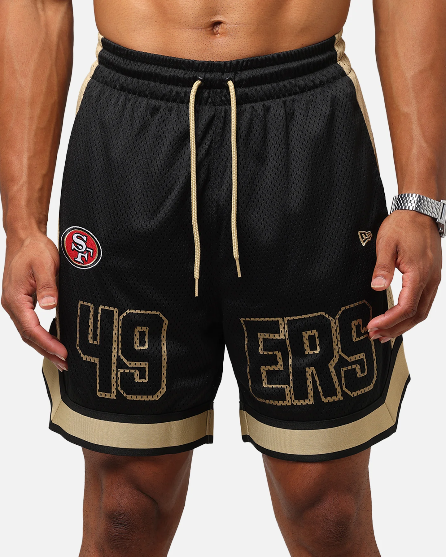 New Era San Francisco 49ers NFL Graphic Shorts Black - Image 7