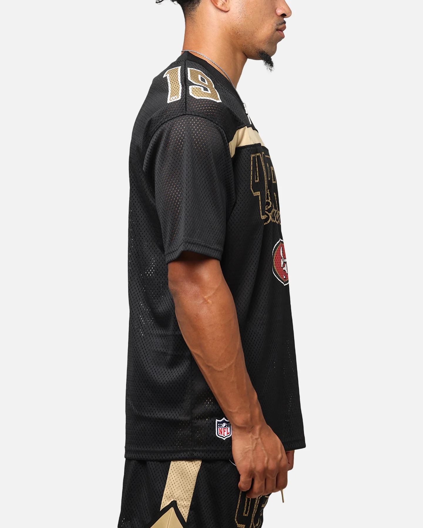 New Era San Francisco 49ers NFL Mesh Graphic Jersey Black - Image 4