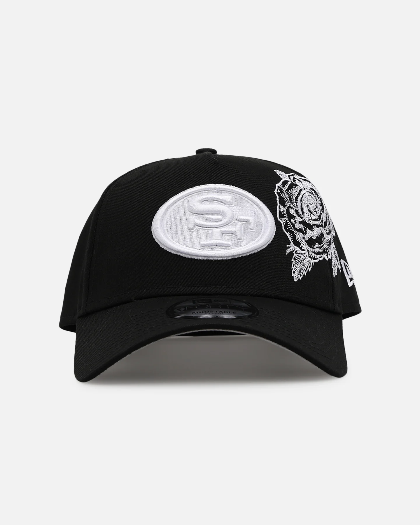 New Era San Francisco 49ers 'Ornate Rose' 9FORTY A-Frame Snapback Black/White