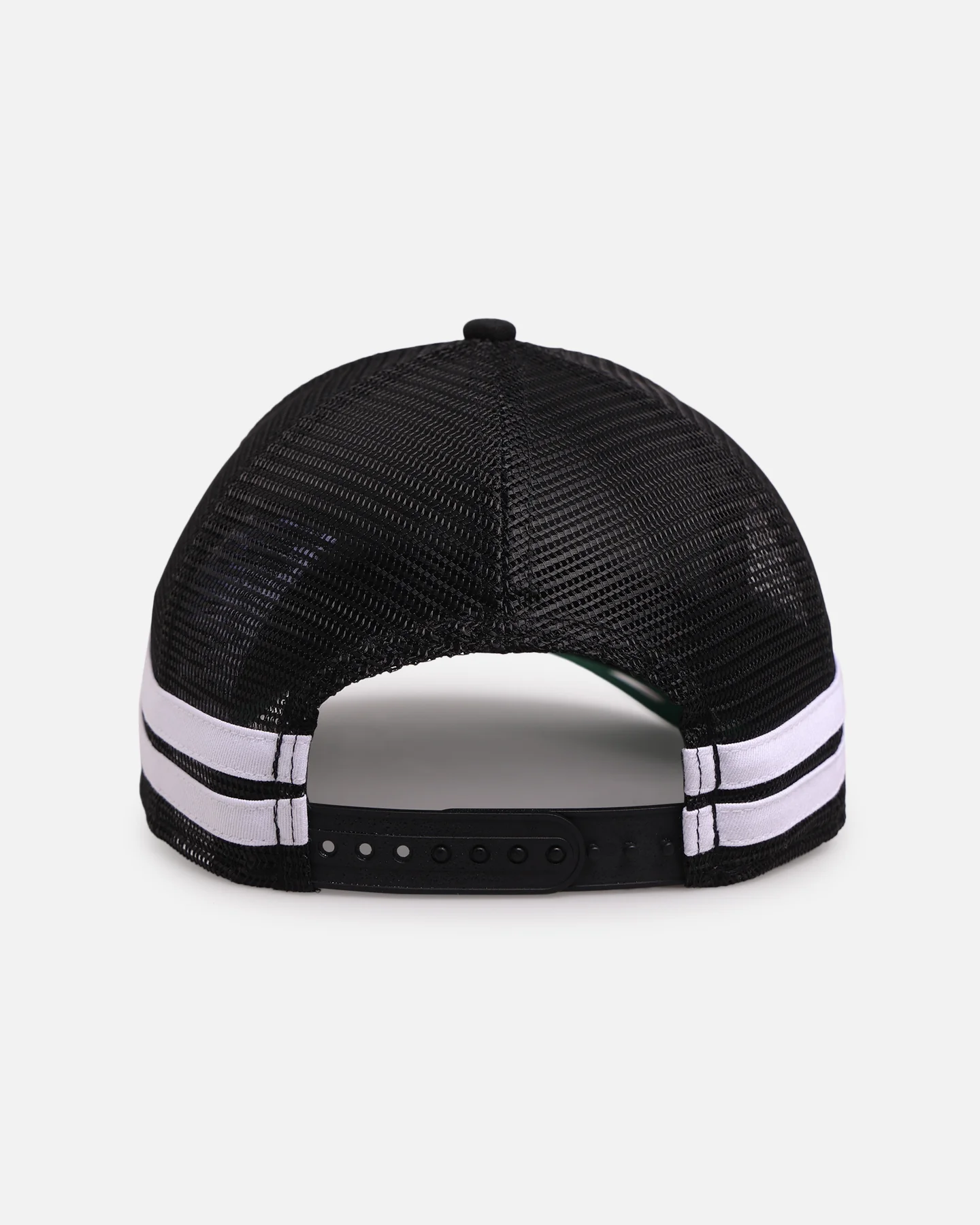 New Era San Francisco 49ers 'Stripe' 9FORTY A-Frame Trucker Snapback Black/White - Image 2