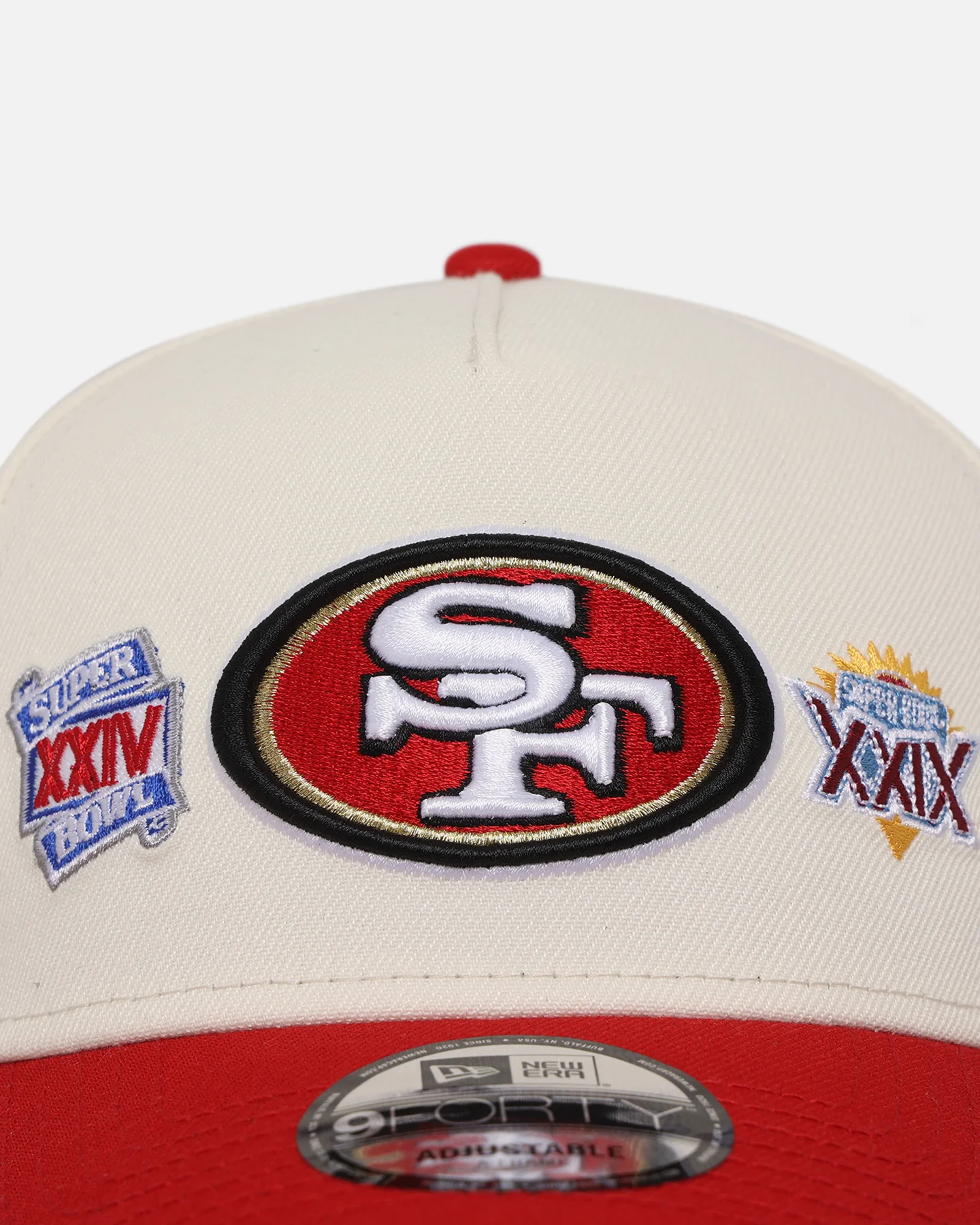 New Era San Francisco 49ers 'Super Bowl Logos' 9FORTY A-Frame Snapback Chrome - Image 5