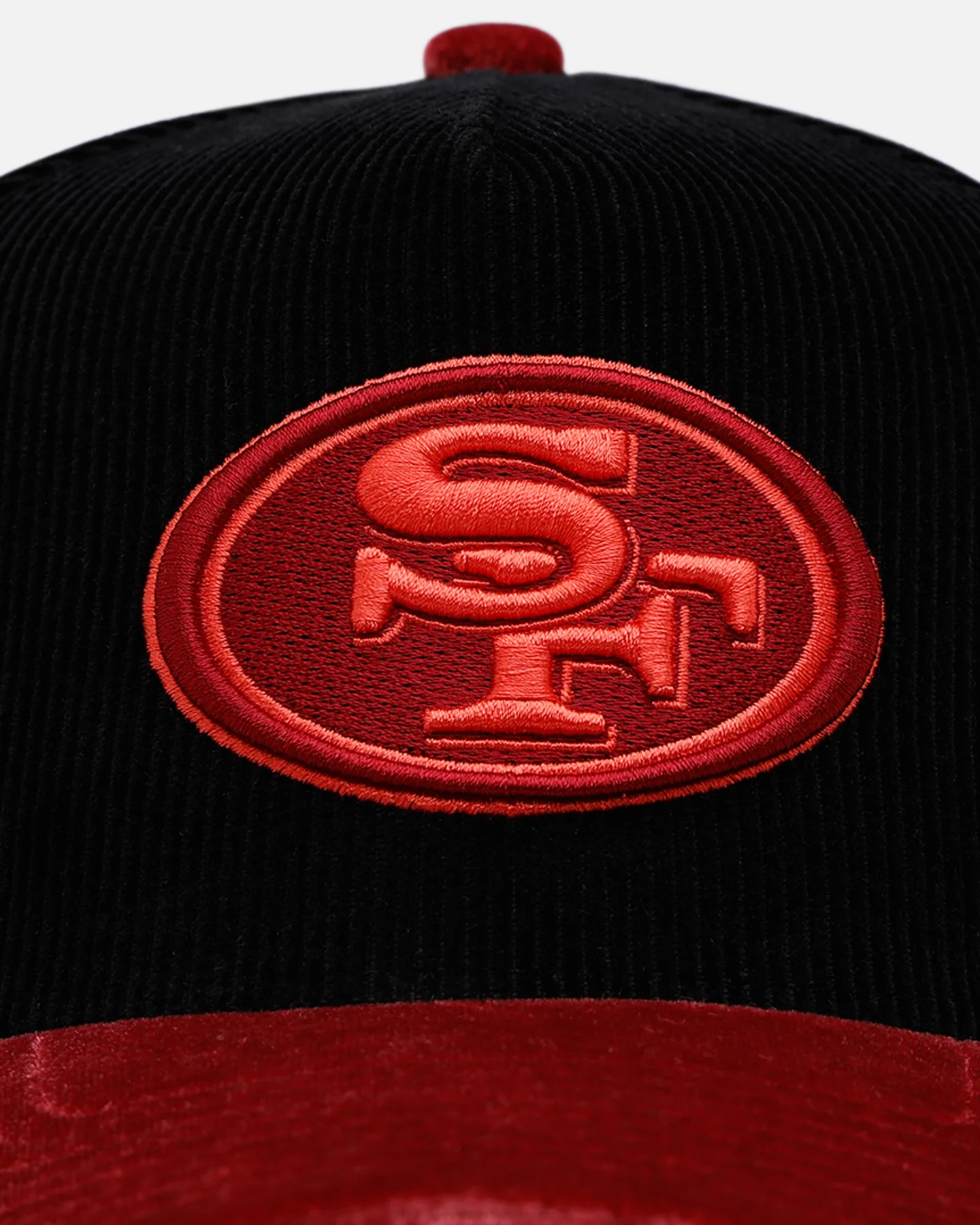 New Era San Francisco 49ers 'Velvet Cord Certified Lover' 9FORTY A-Frame Premium Corduroy Snapback Black - Image 6