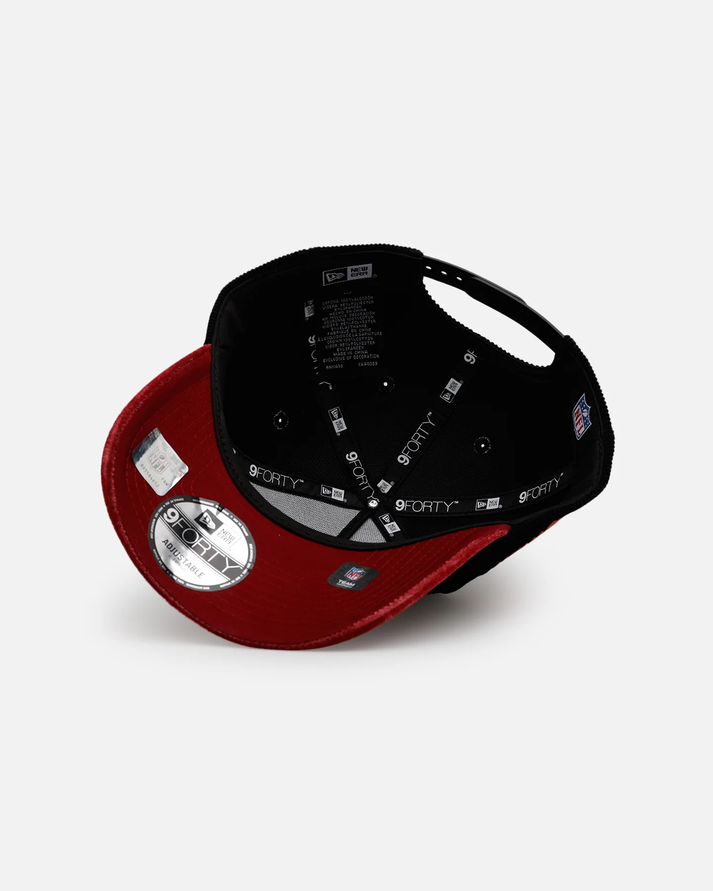 New Era San Francisco 49ers 'Velvet Cord Certified Lover' 9FORTY A-Frame Premium Corduroy Snapback Black - Image 7