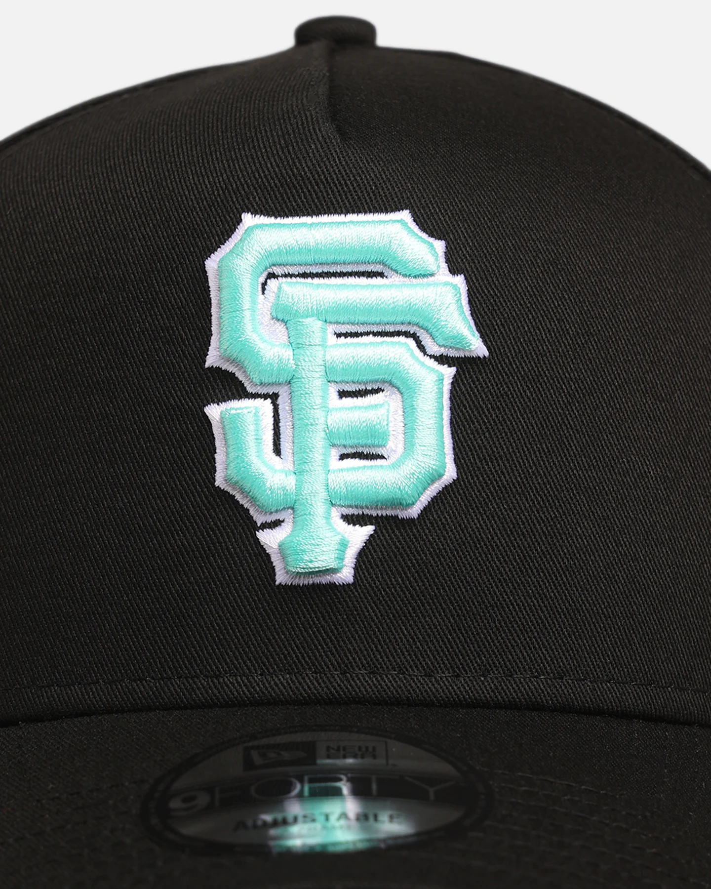New Era San Francisco Giants 'Black Aqua' 9FORTY A-Frame Snapback Black/Aqua - Image 5