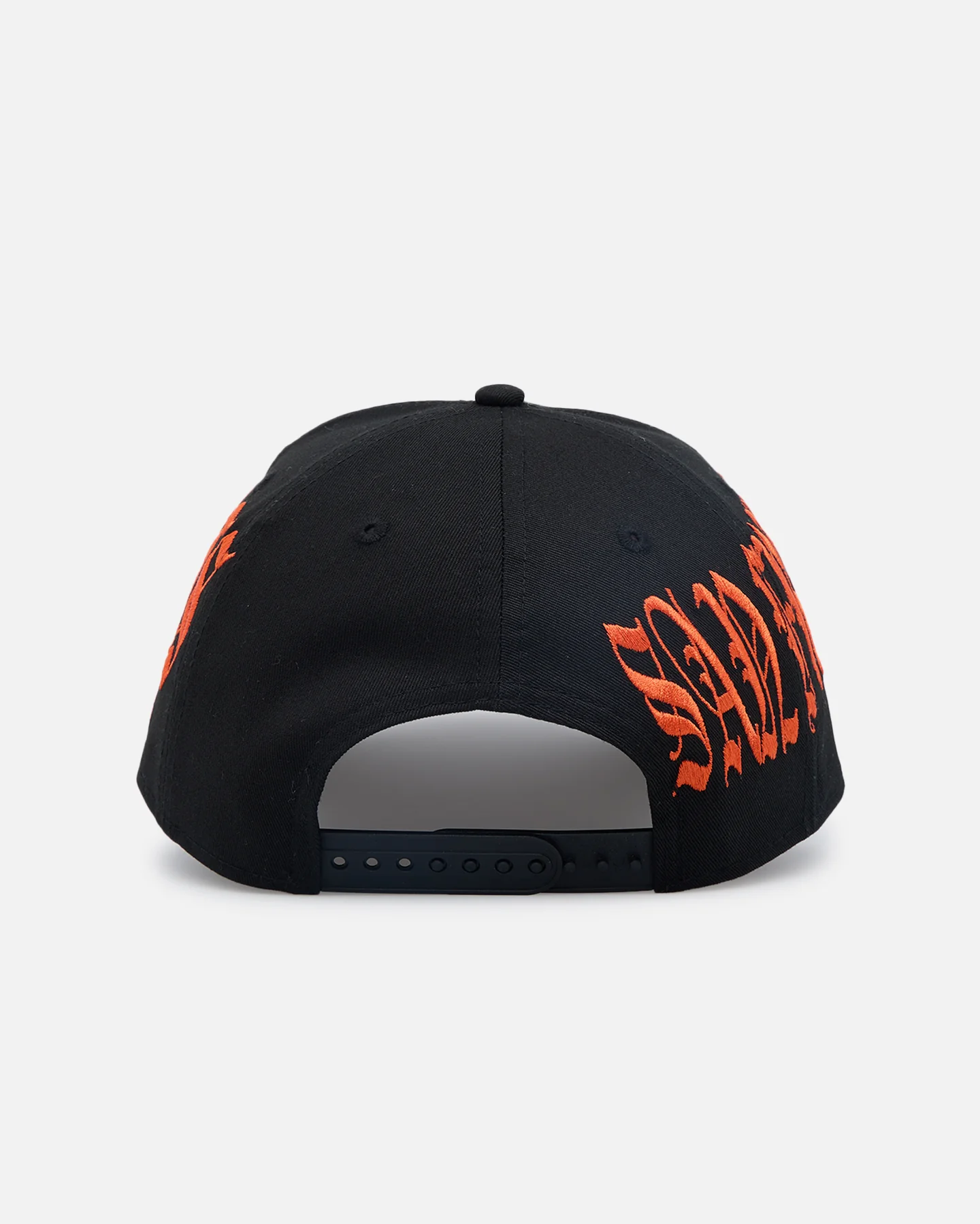 New Era San Francisco Giants 'Goth Script' 9FORTY A-Frame Snapback Orange/Black - Image 2
