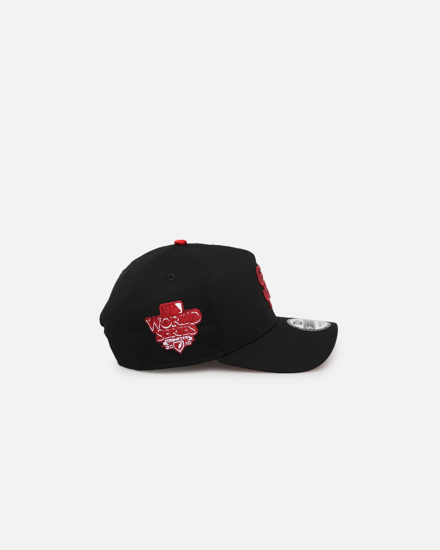New Era San Francisco Giants 'Satin Scarlet' 9FORTY A-Frame Snapback Black/Scarlet - Image 3