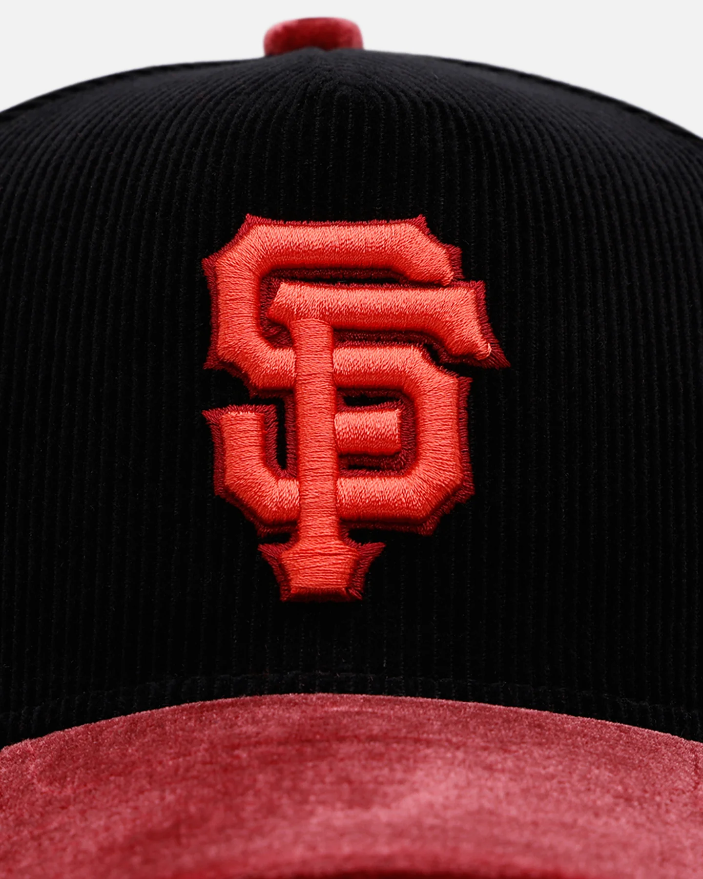 New Era San Francisco Giants 'Velvet Cord Certified Lover' 9FORTY A-Frame Premium Corduroy Snapback Black - Image 6