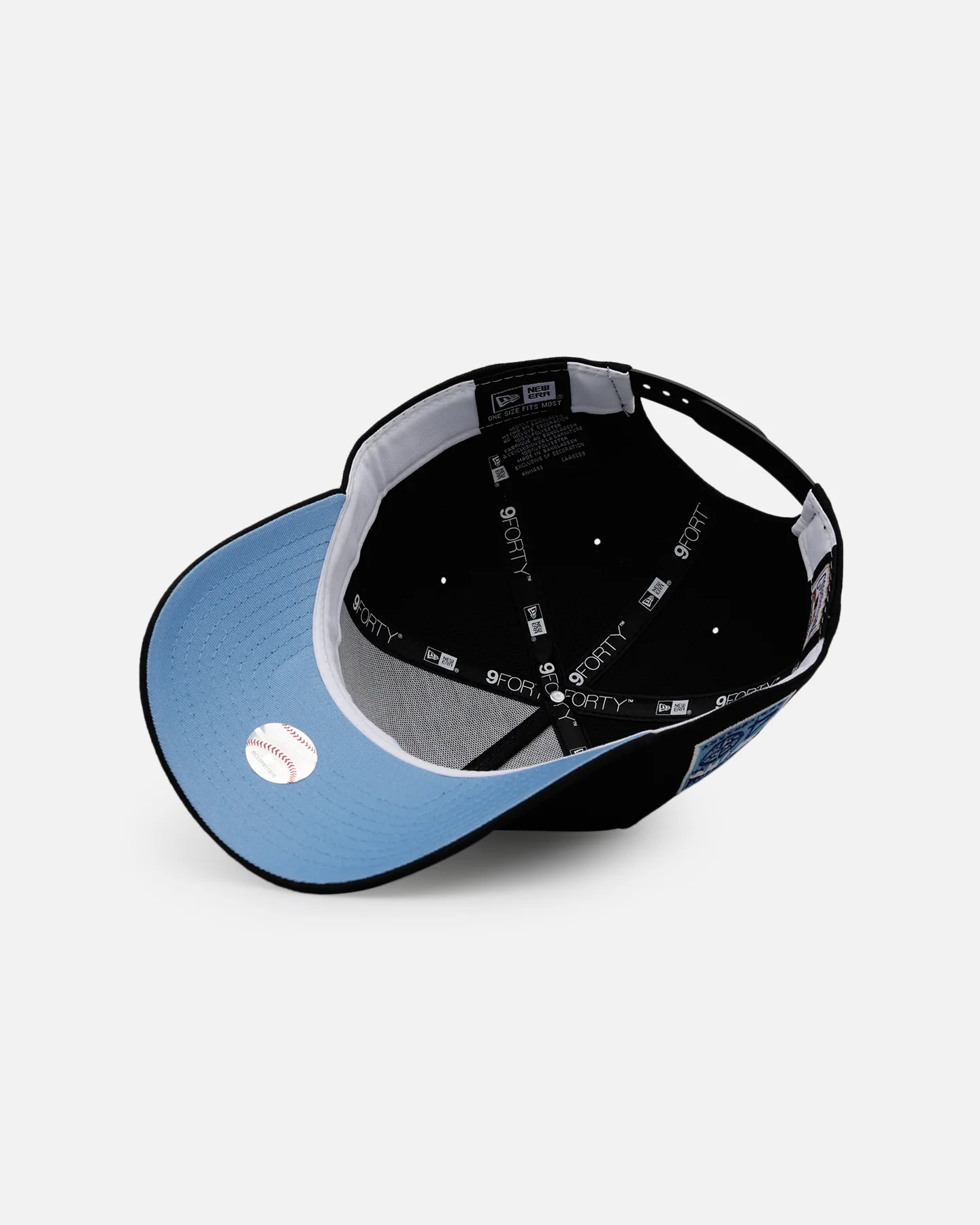 New Era Seattle Mariners 'Black And Sky Blue' 9FORTY A-Frame Snapback Black/Sky Blue - Image 6