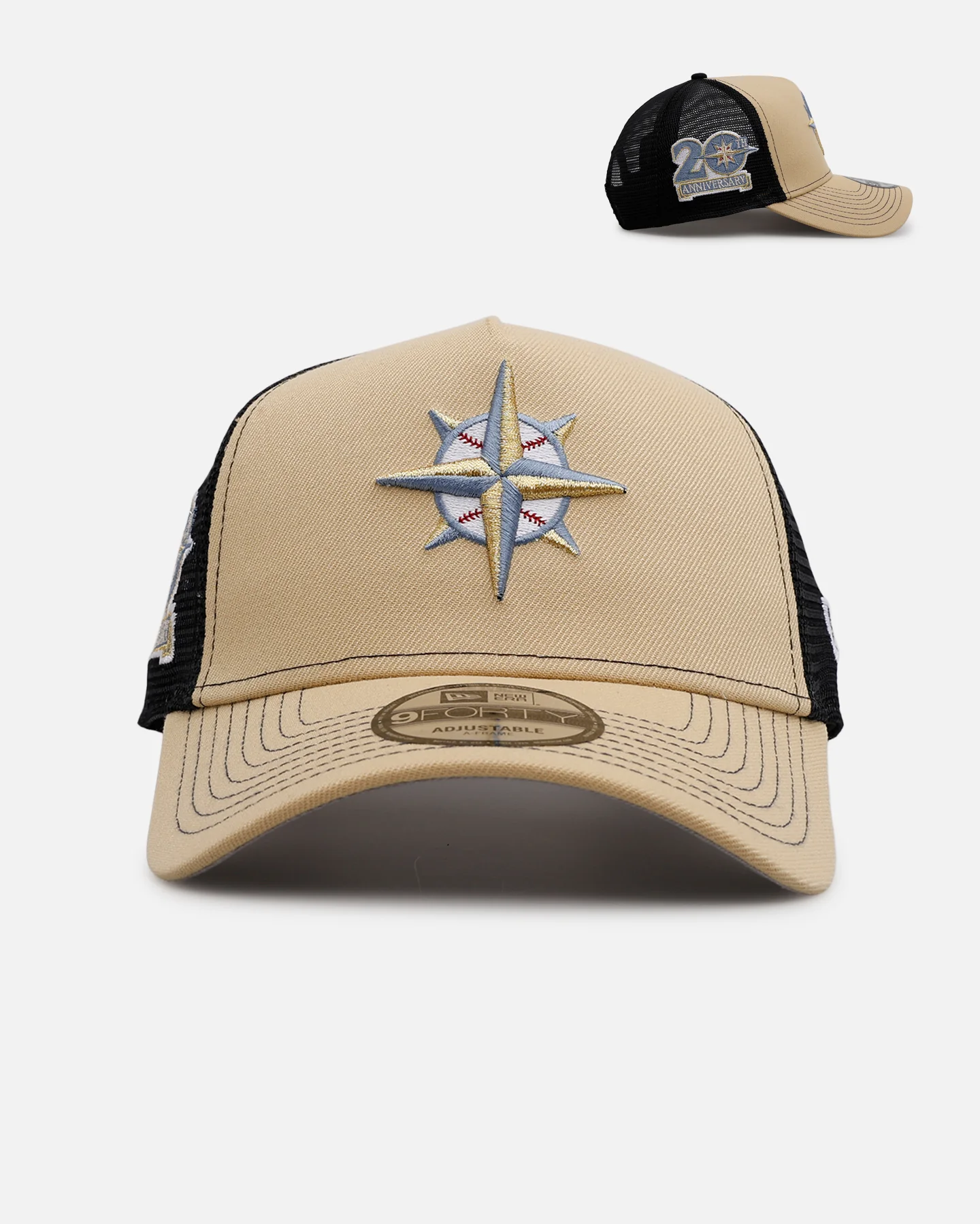 New Era Seattle Mariners 'Vintage Truckers' 9FORTTY A-Frame Trucker Snapback Vegas Gold