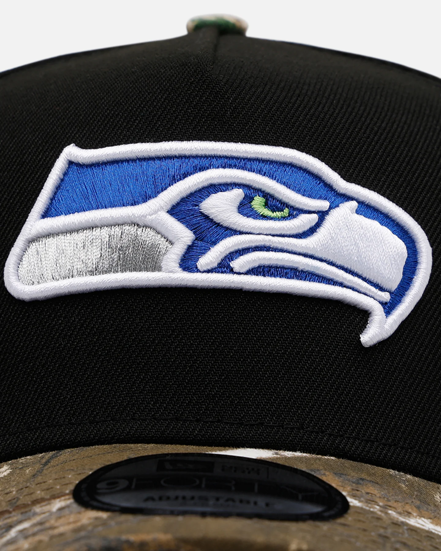 New Era Seattle Seahawks 'Black Crown Realtree Visor' 9FORTY A-Frame Snapback Realtree Edge/Black - Image 5