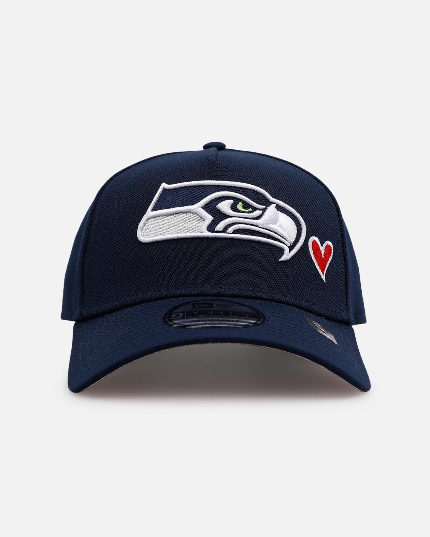 New Era Seattle Seahawks 'Team Color Hearts' 9FORTY A-Frame Snapback Official Team Color
