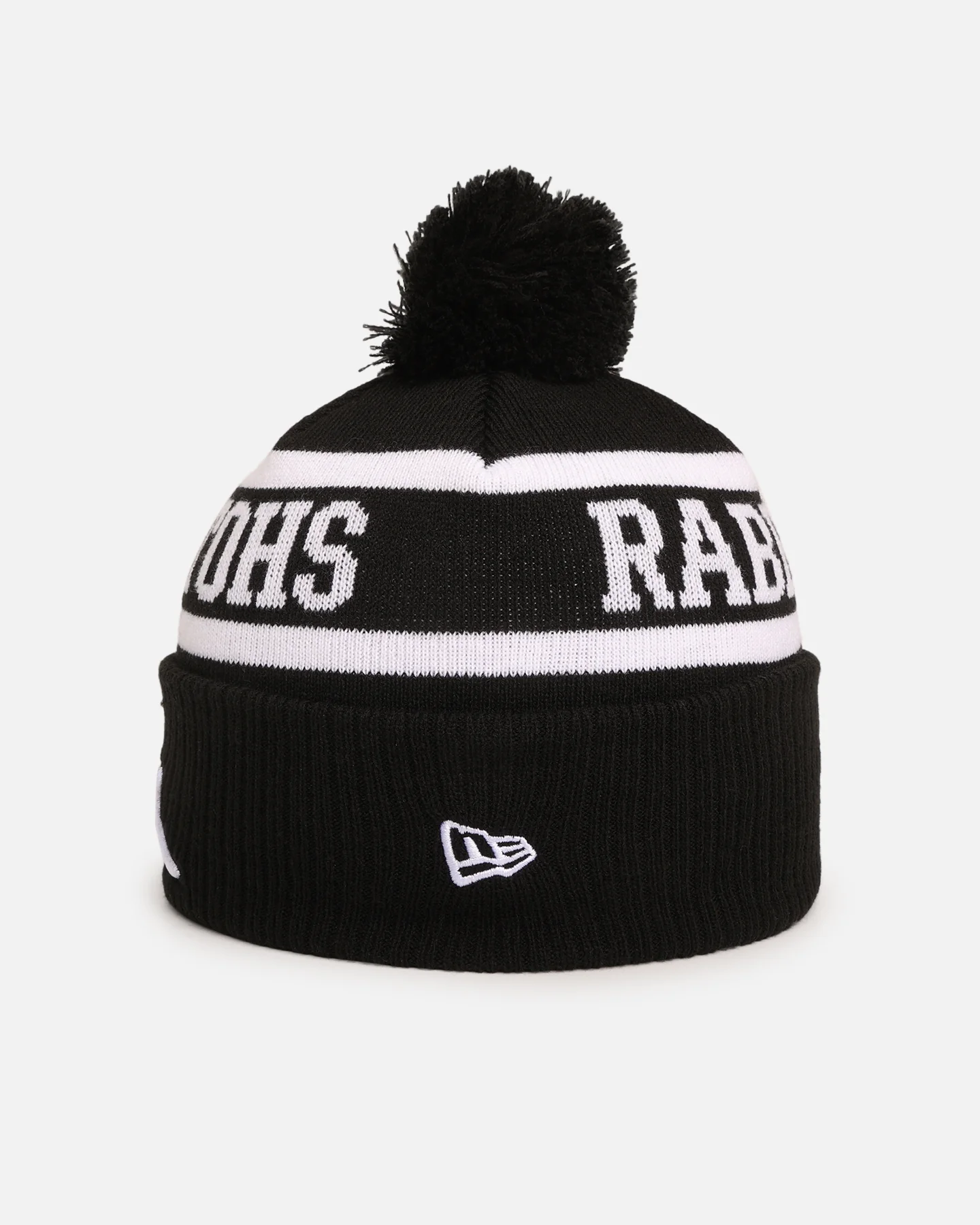 New Era South Sydney Rabbitohs 'NRL Black White Beanies' Knitted Beanie Black - Image 2