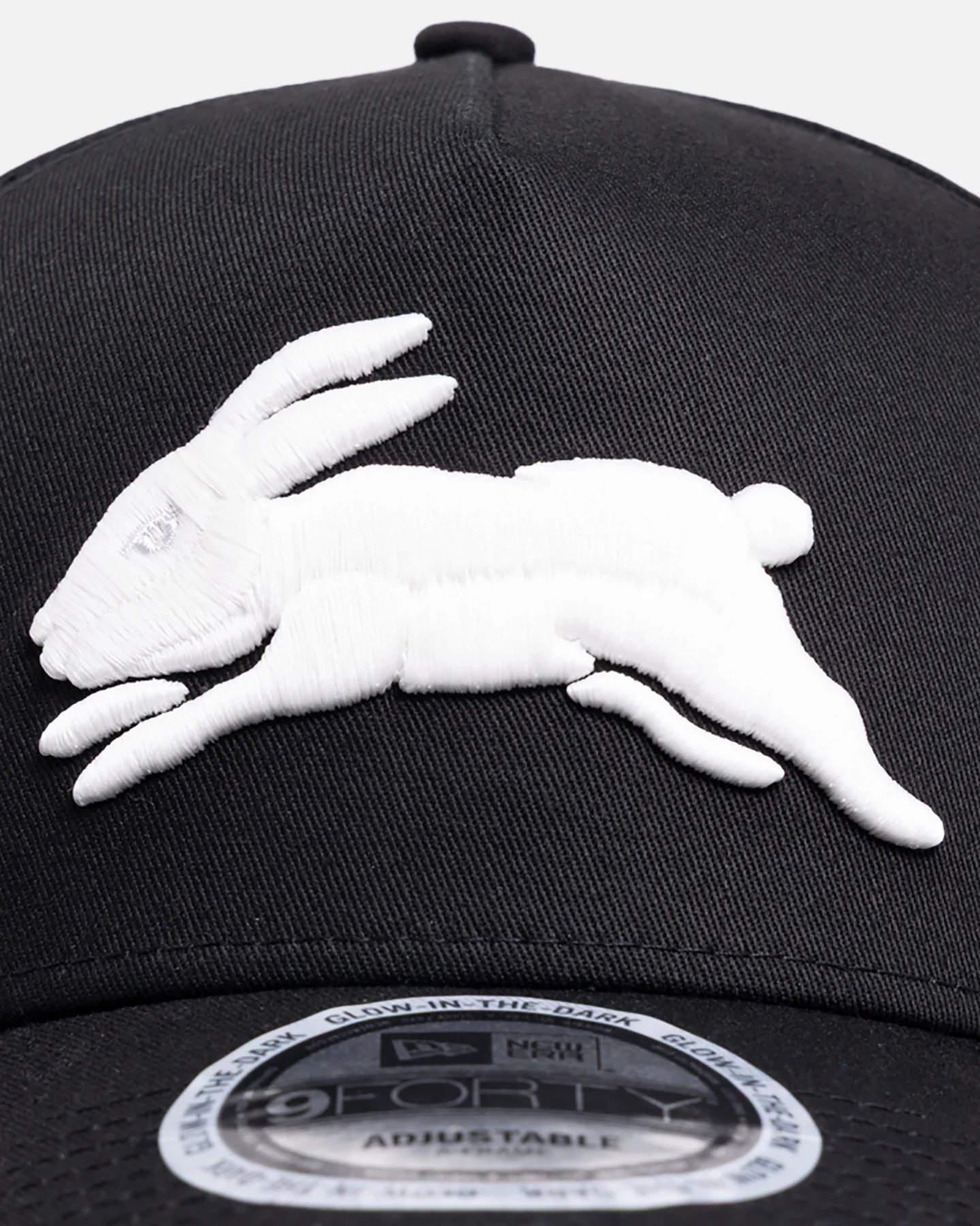 New Era South Sydney Rabbitohs 'NRL Glow In The Dark' 9FORTY A-Frame Snapback Black - Image 6