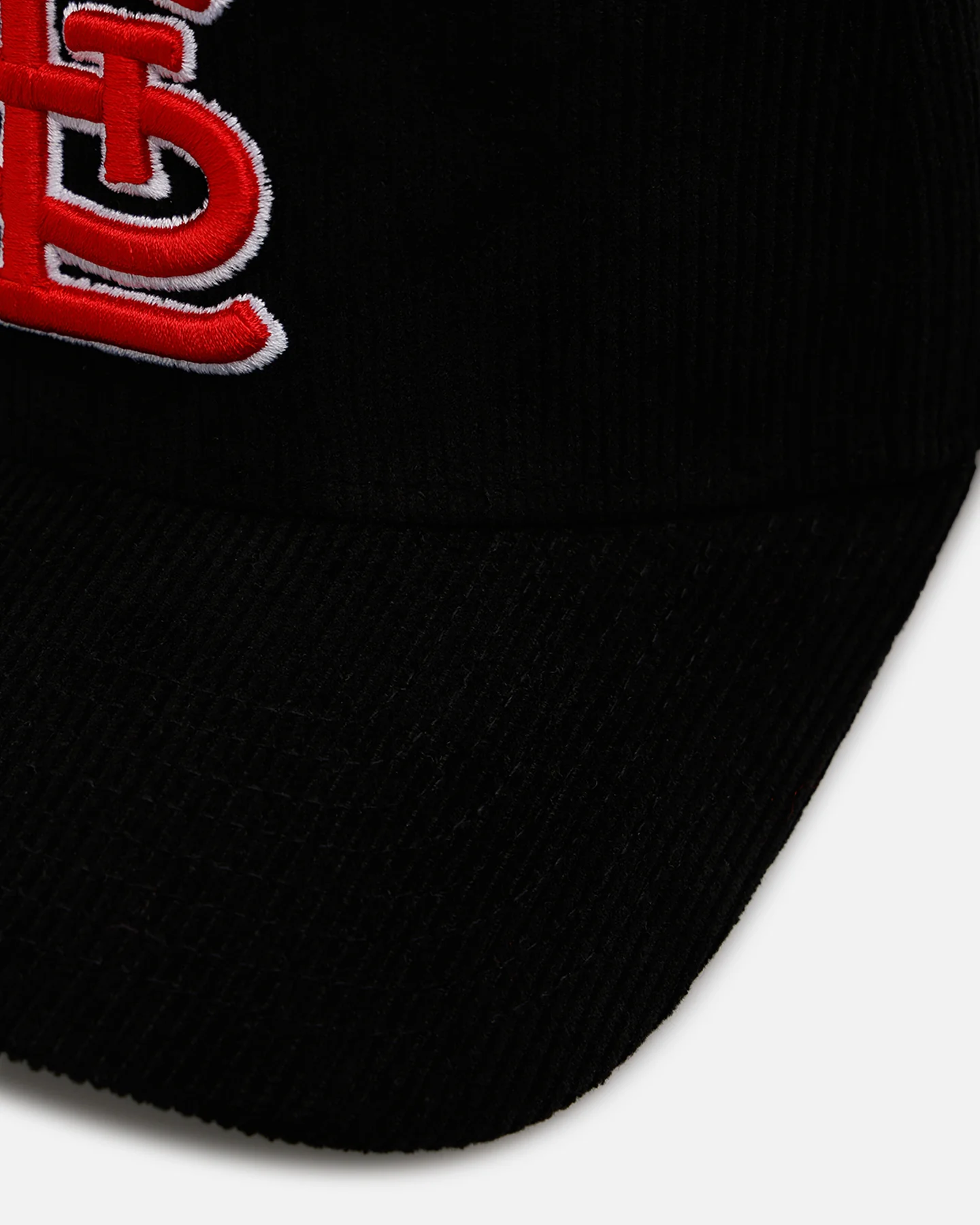 New Era St. Louis Cardinals 'Black Cord' 9FORTY A-Frame Corduroy Snapback Black - Image 2