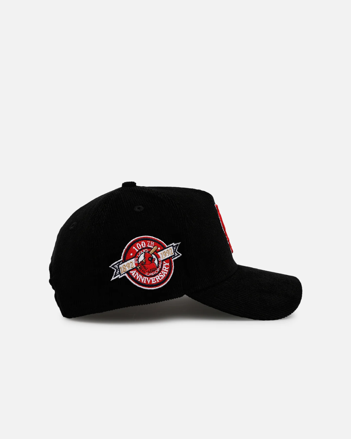 New Era St. Louis Cardinals 'Black Cord' 9FORTY A-Frame Corduroy Snapback Black - Image 4