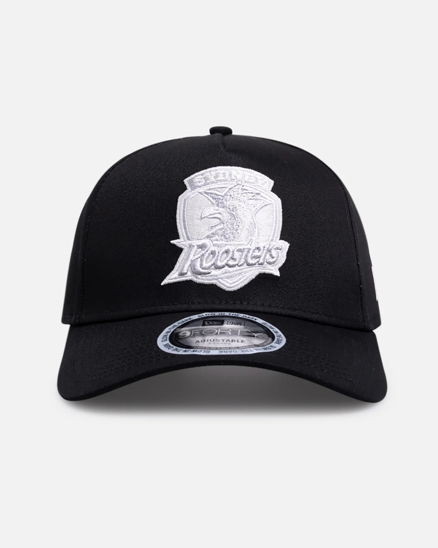 New Era Sydney Roosters 'NRL Glow In The Dark' 9FORTY A-Frame Snapback Black - Image 2