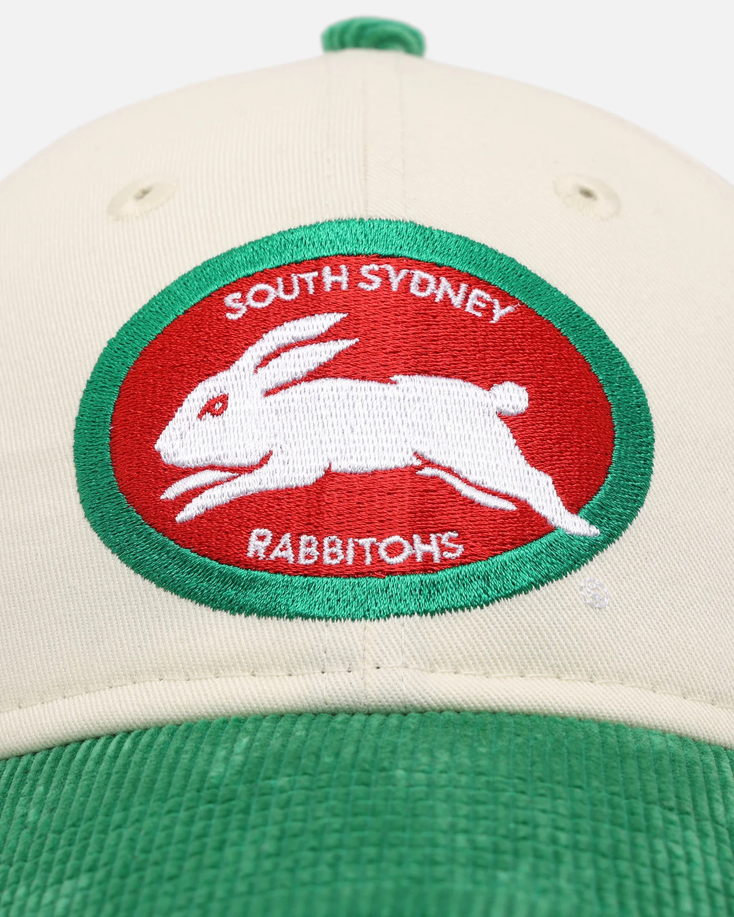 New Era South Sydney Rabbitohs 'NRL Retro Corduroy Logo' 9TWENTY Strapback Chrome White - Image 5