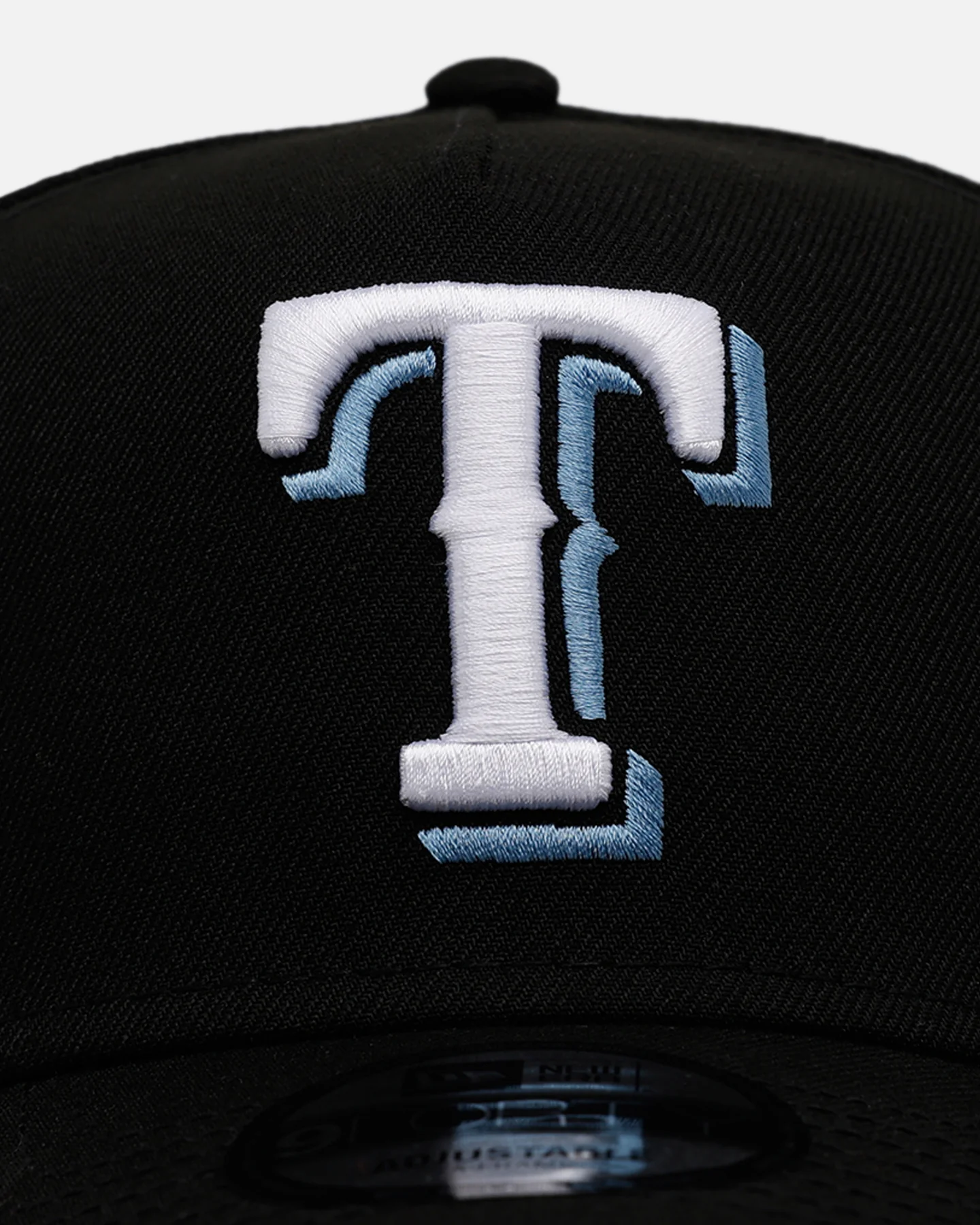 New Era Texas Rangers 'Black And Sky Blue' 9FORTY A-Frame Snapback Black/Sky Blue - Image 5