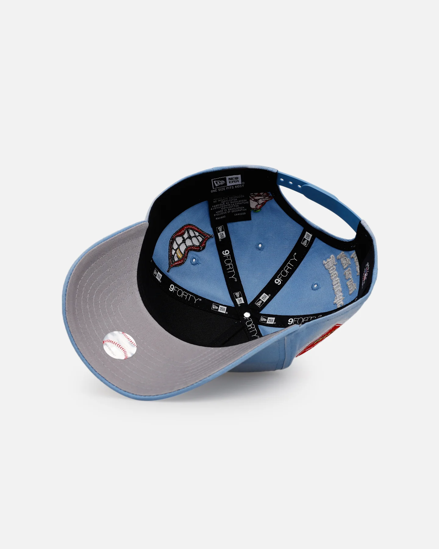 New Era Texas Rangers 'Hopeless Romantic' 9FORTY A-Frame Snapback Sky Blue - Image 6
