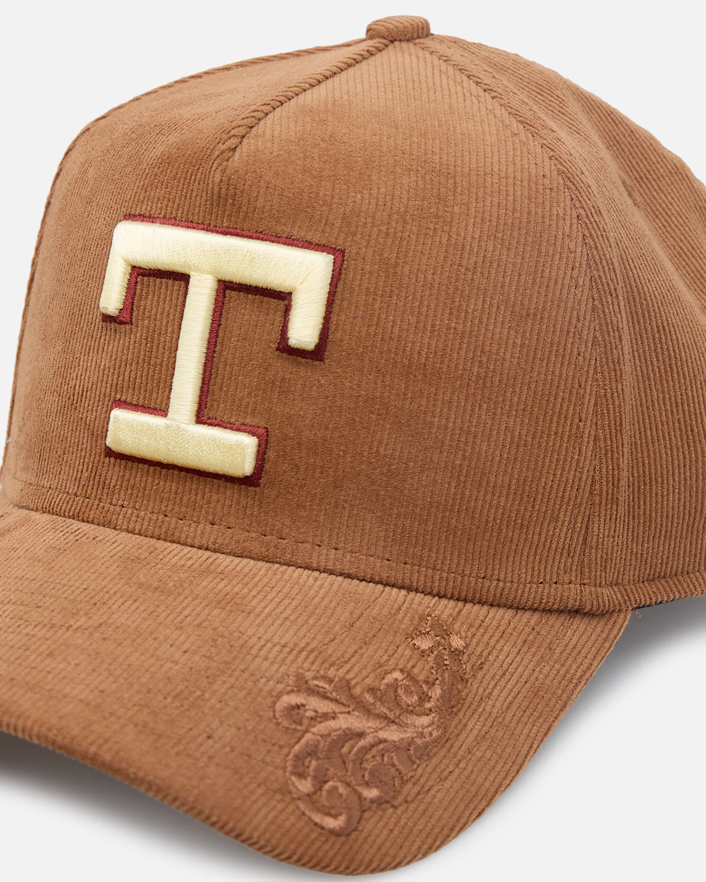 New Era Texas Rangers 'Ornamental Corduroy' 9FORTY A-Frame Snapback Tan - Image 2