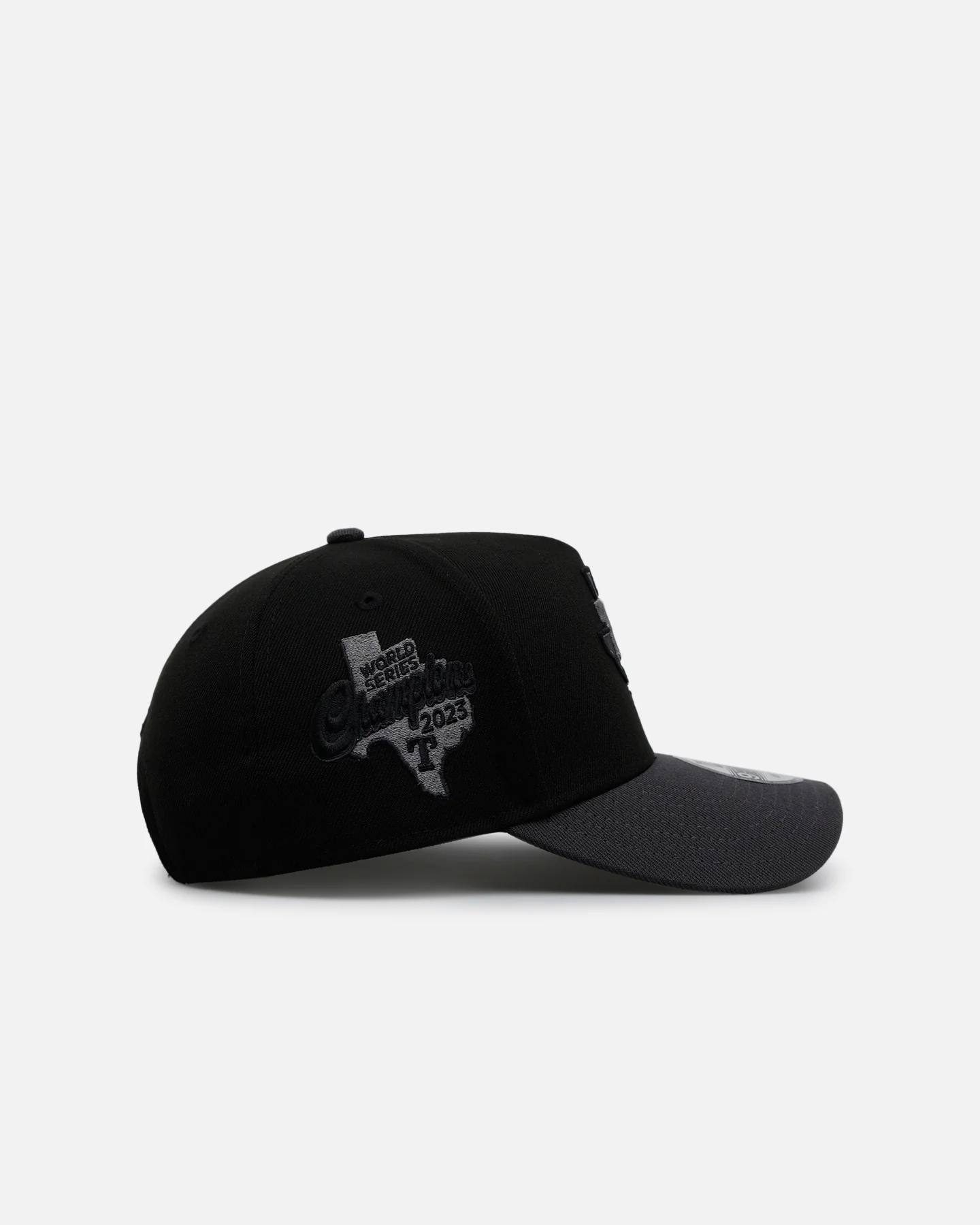 New Era Texas Rangers 'Stealth' 9FORTY A-Frame Snapback Black/Charcoal - Image 3