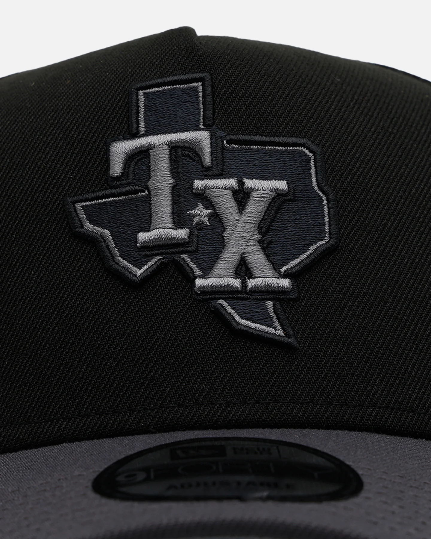 New Era Texas Rangers 'Stealth' 9FORTY A-Frame Snapback Black/Charcoal - Image 5