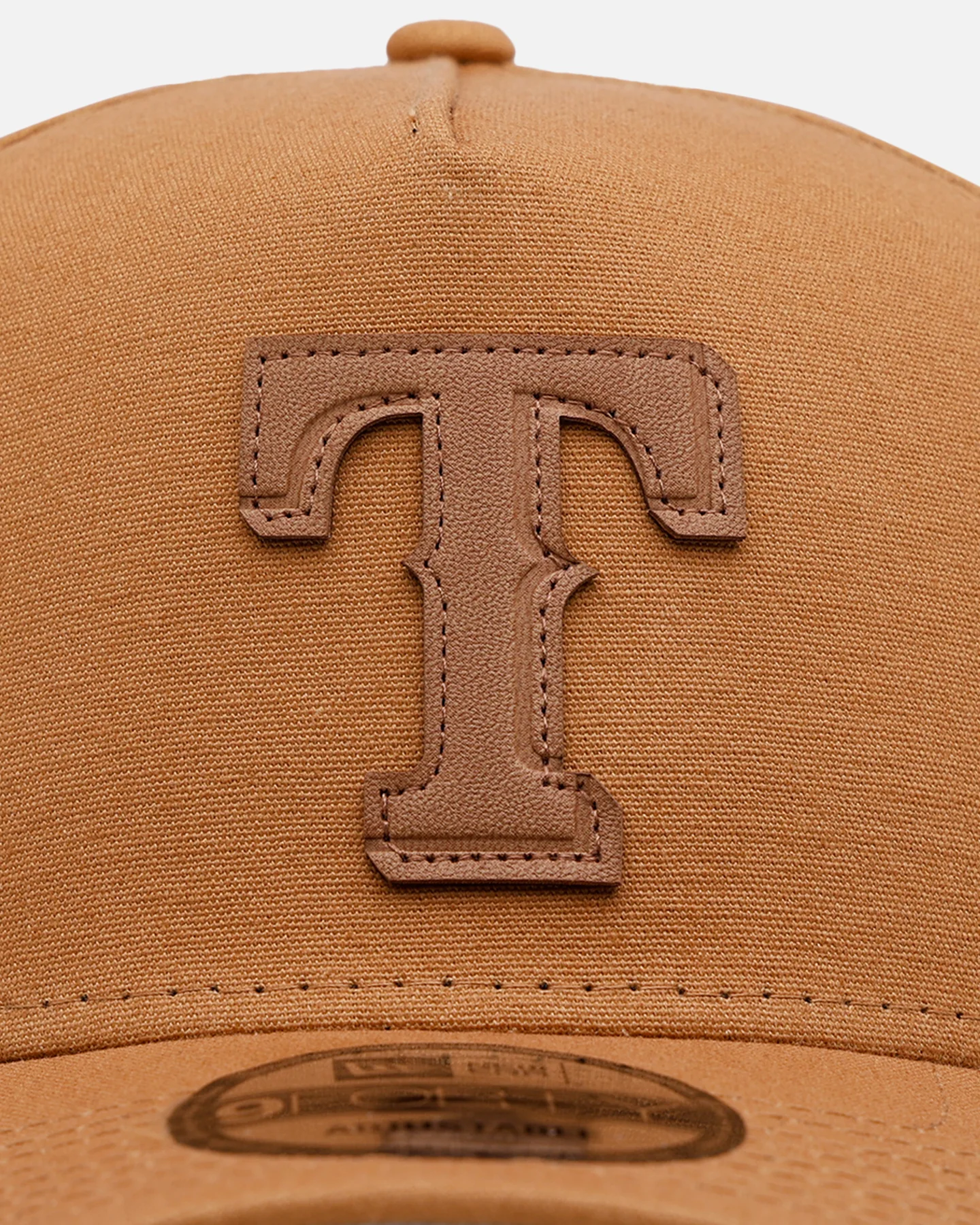 New Era Texas Rangers 'Wheat Canvas' 9FORTY A-Frame Snapback Wheat - Image 5