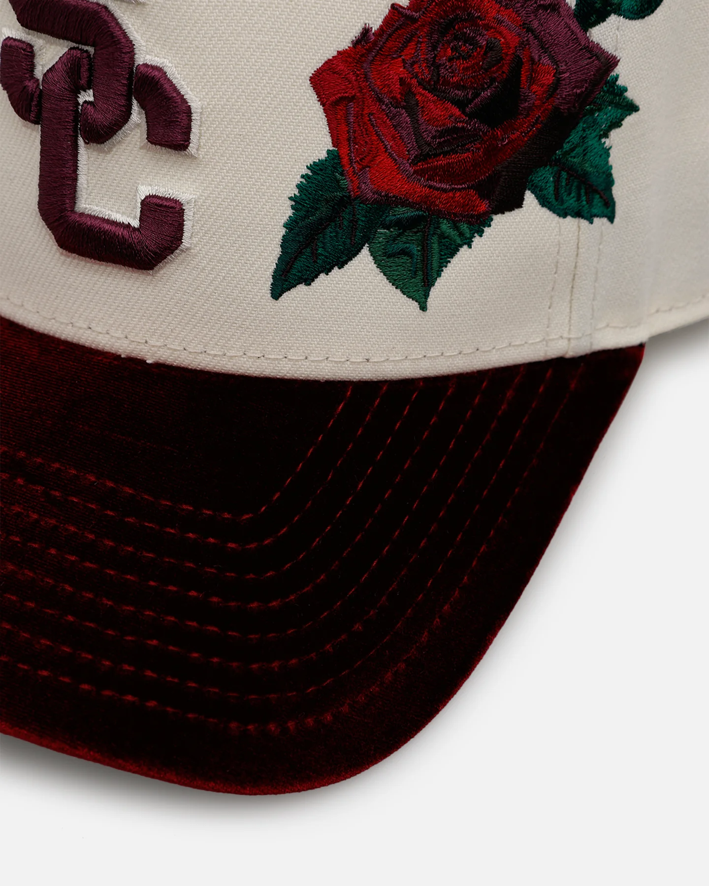 New Era University Of Southern California Trojans 'Velvet Roses' 9FORTY A-Frame Snapback Chrome - Image 2