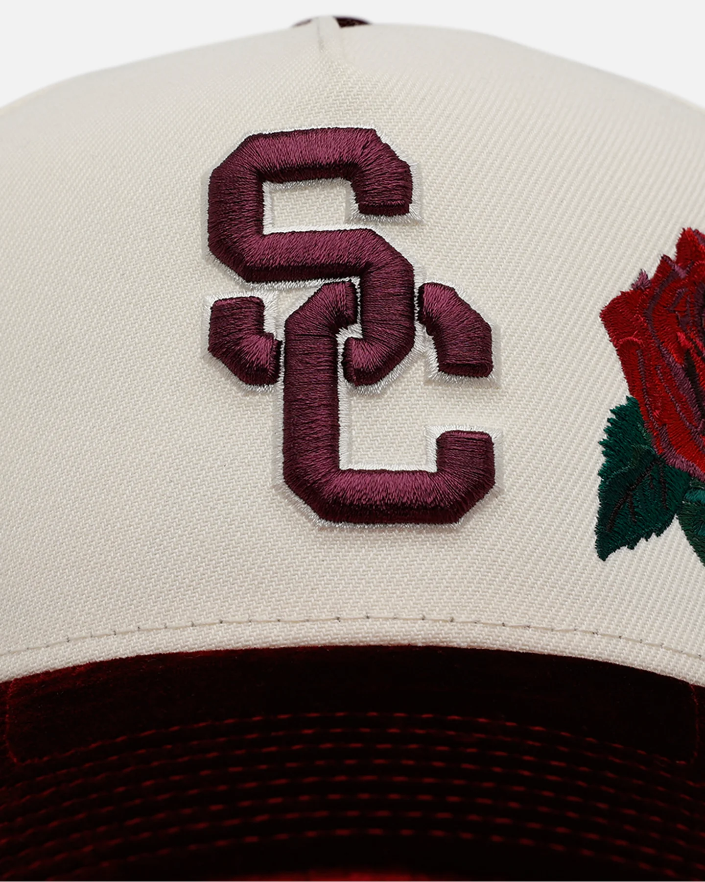 New Era University Of Southern California Trojans 'Velvet Roses' 9FORTY A-Frame Snapback Chrome - Image 6