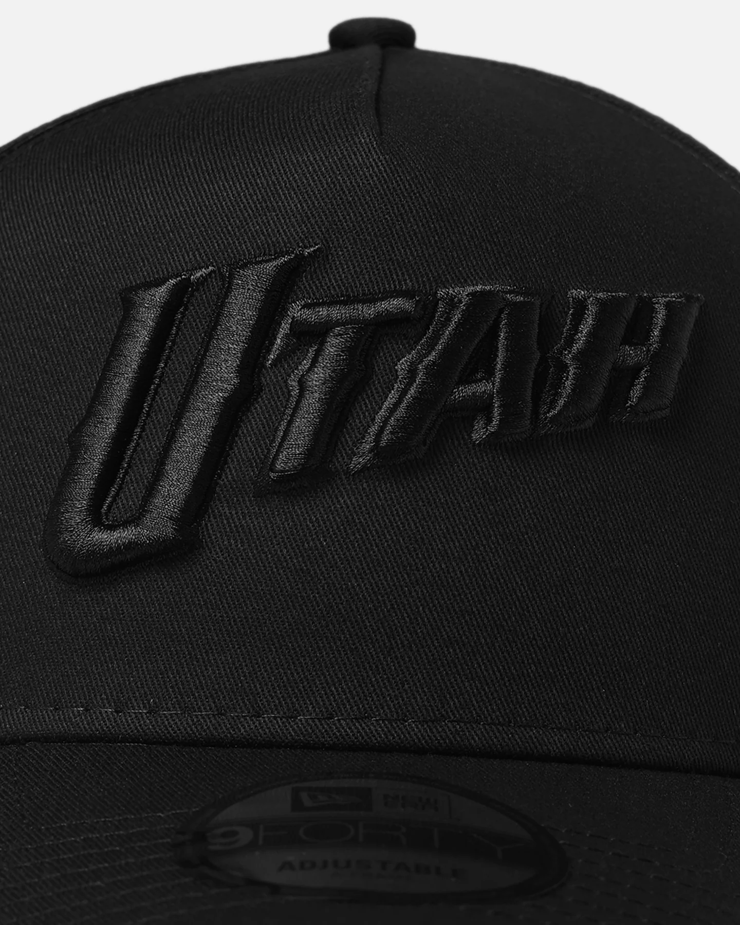 New Era Utah Jazz 'NBA Black On Black' 9FORTY A-Frame Snapback Black - Image 5