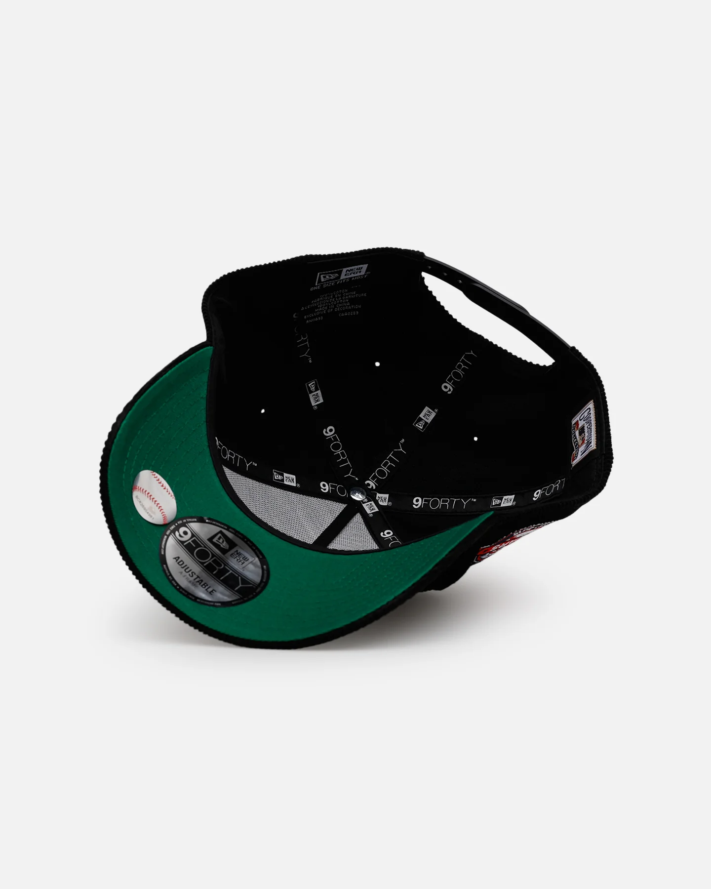 New Era Washington Nationals 'Black Cord' 9FORTY A-Frame Corduroy Snapback Black - Image 7