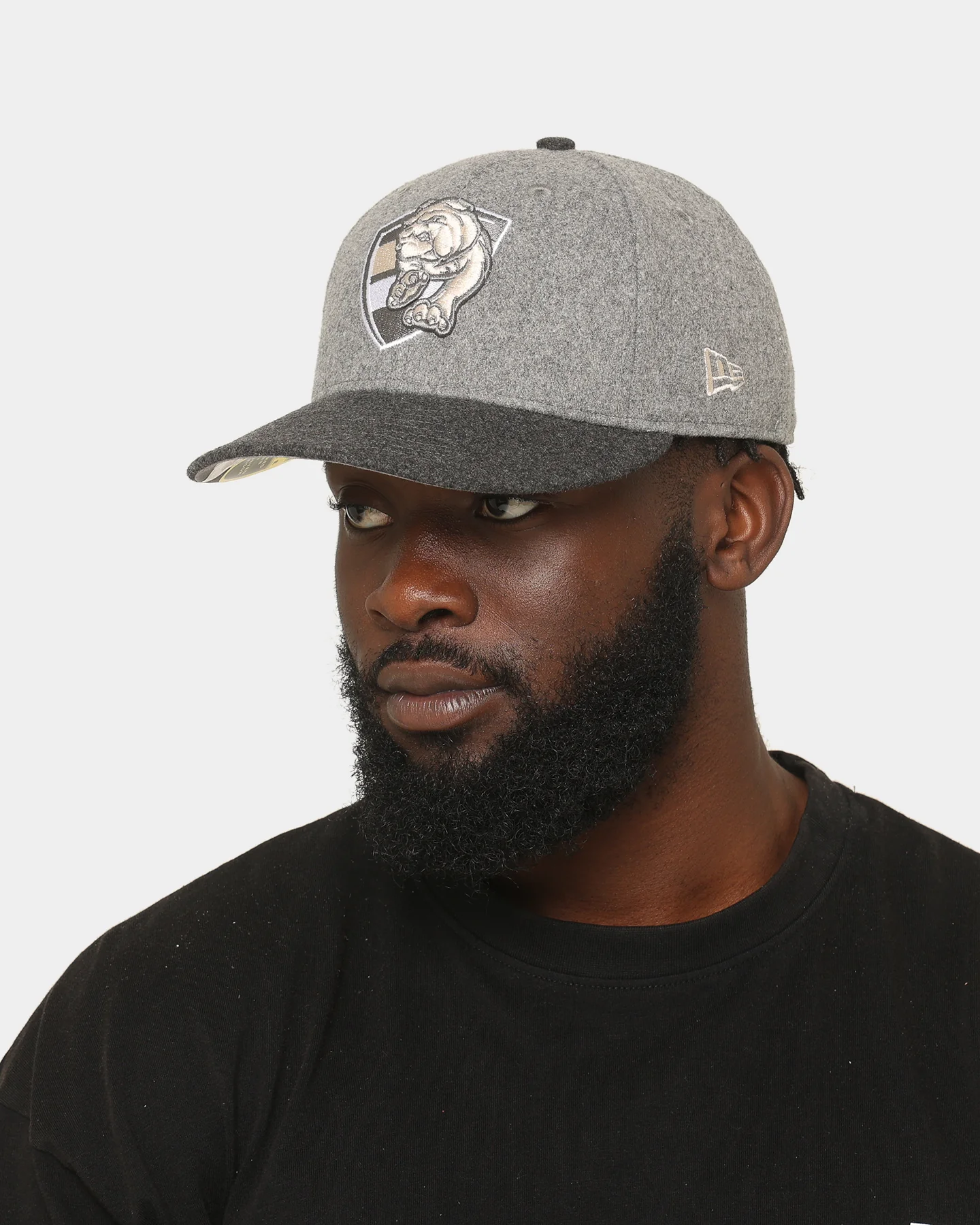 New Era Western Bulldogs 'Melton Wool Cap' AFL '22 59FIFTY Low Profile Fitted Dark Grey - Image 2