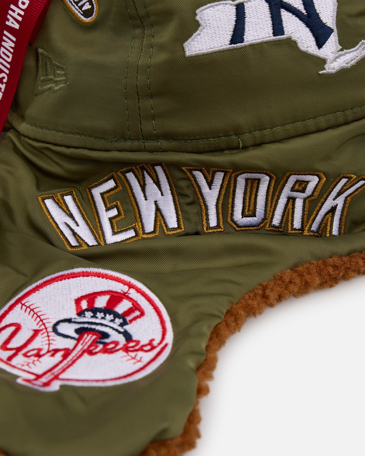 New Era X Alpha Industries New York Yankees 59FITY Dog Ear Fitted Olive - Image 10