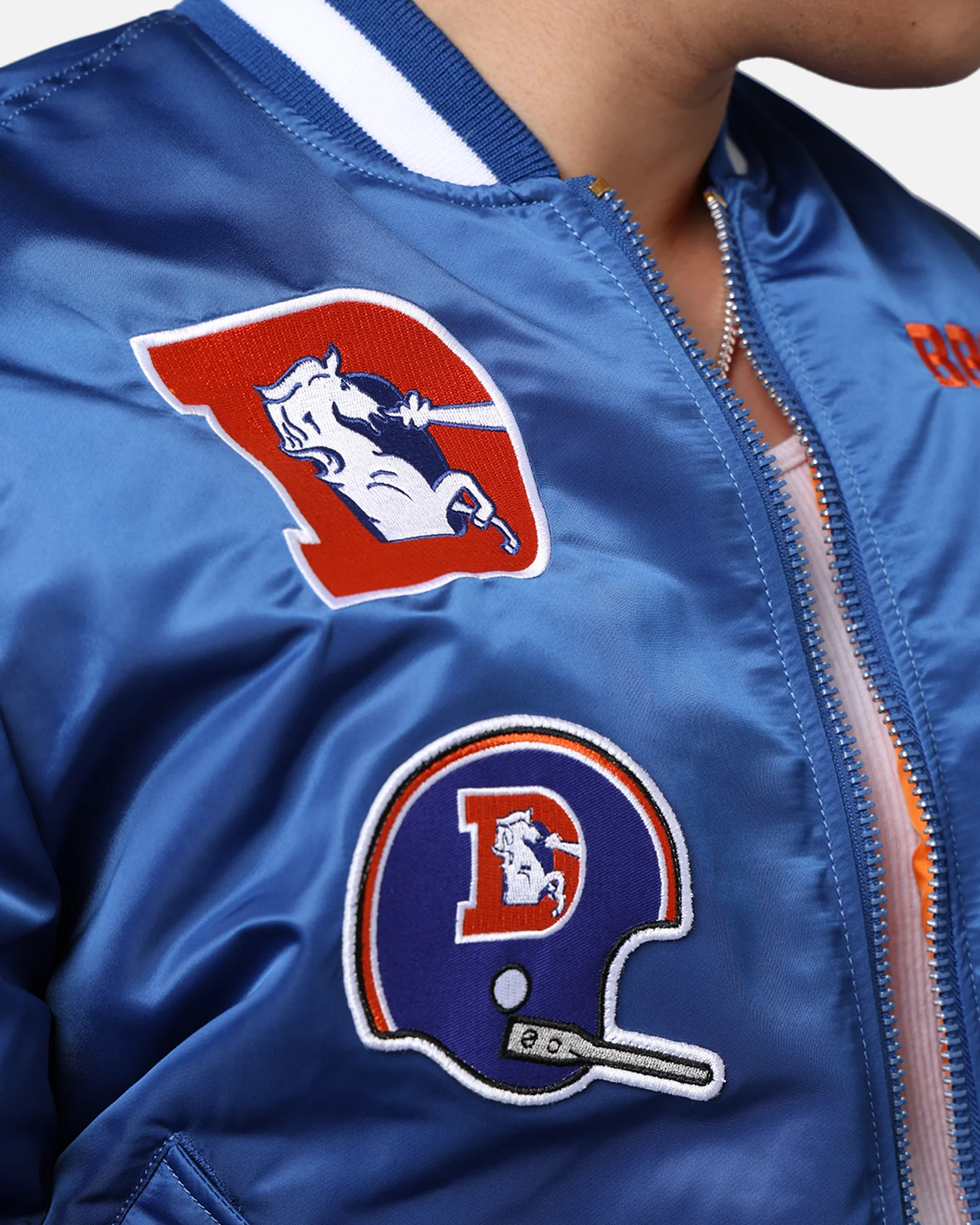 New Era X Alpha Series X NFL Denver Broncos MA-1 Bomber Jacket Royal - Image 10