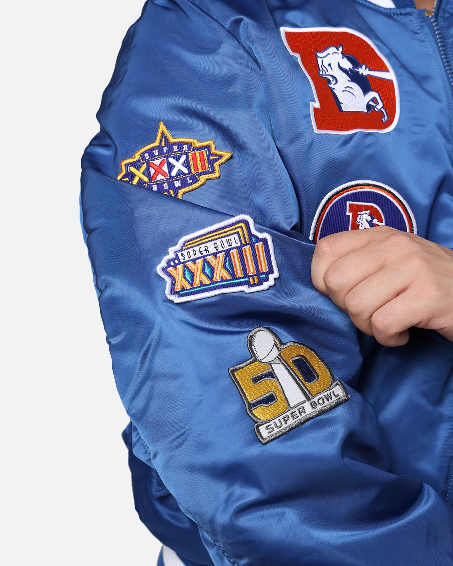 New Era X Alpha Series X NFL Denver Broncos MA-1 Bomber Jacket Royal - Image 11