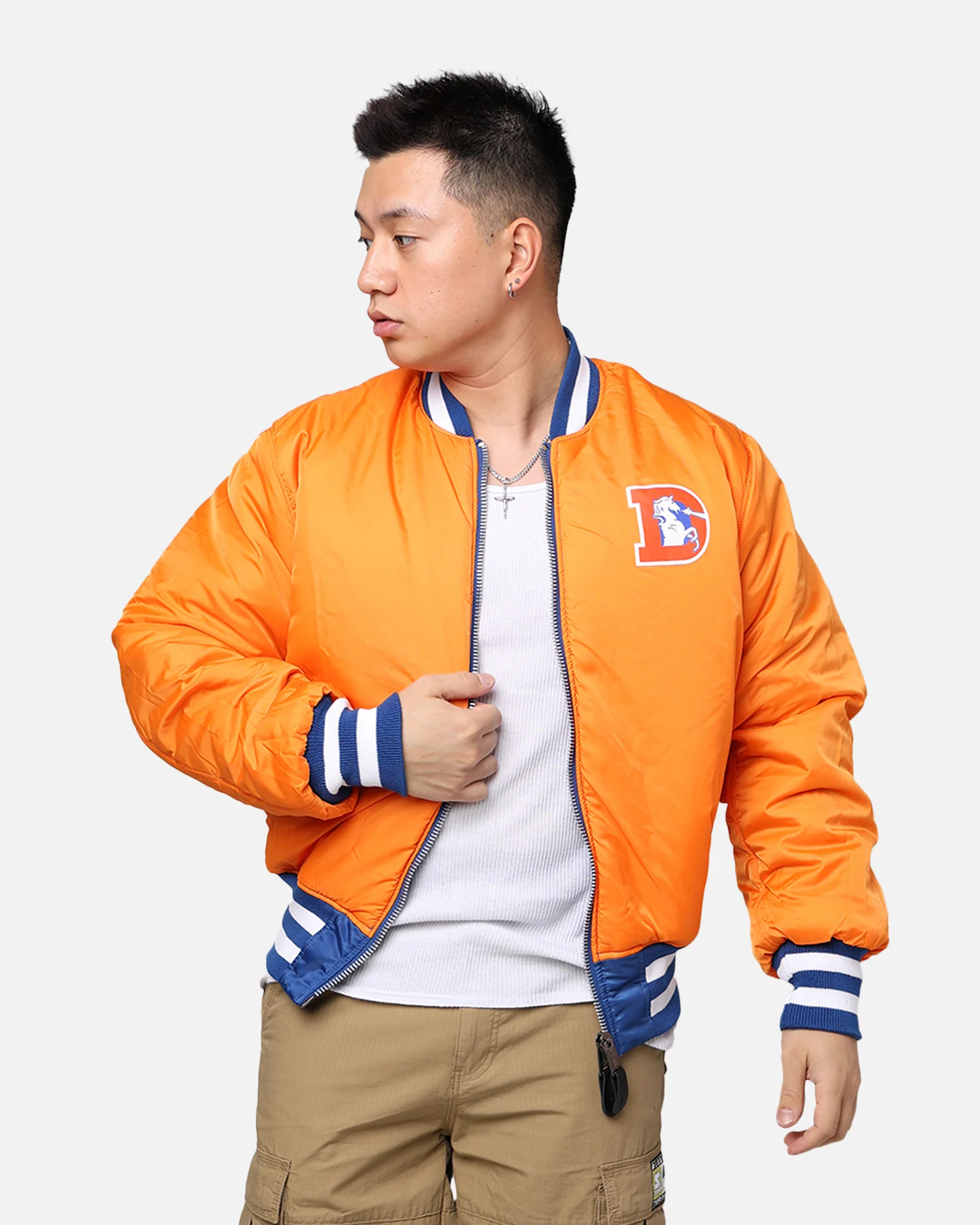 New Era X Alpha Series X NFL Denver Broncos MA-1 Bomber Jacket Royal - Image 13