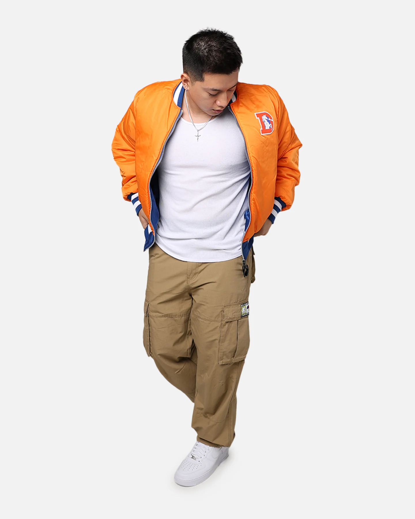 New Era X Alpha Series X NFL Denver Broncos MA-1 Bomber Jacket Royal - Image 20