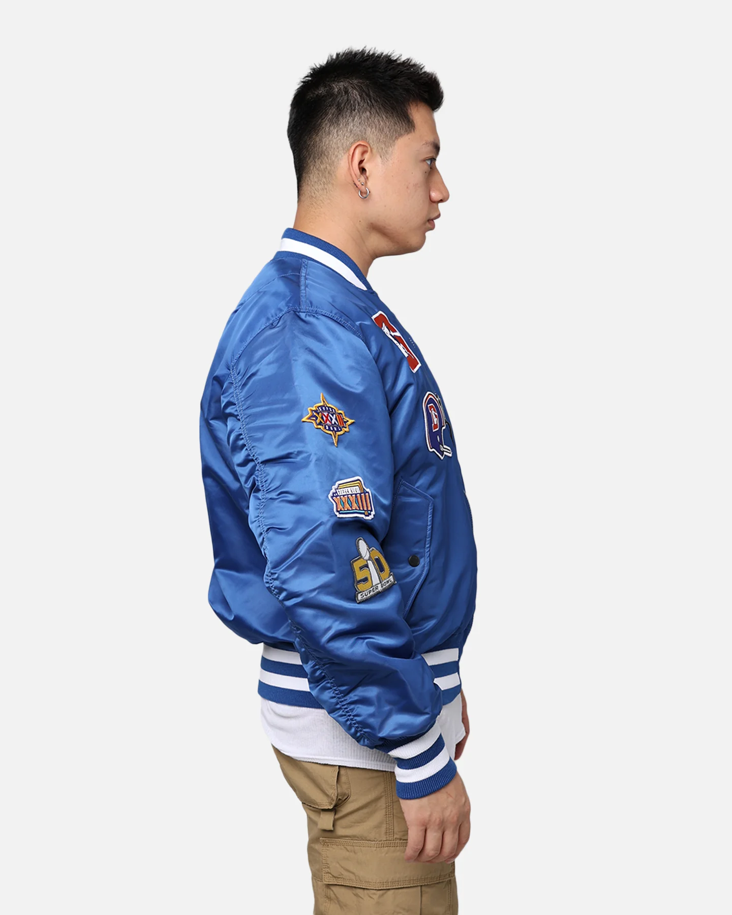 New Era X Alpha Series X NFL Denver Broncos MA-1 Bomber Jacket Royal - Image 6