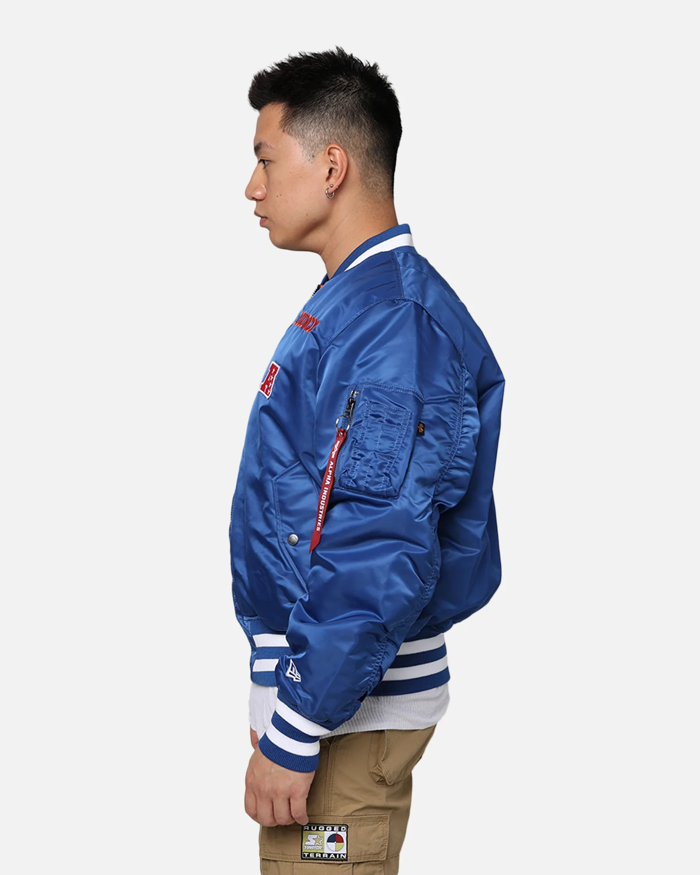 New Era X Alpha Series X NFL Denver Broncos MA-1 Bomber Jacket Royal - Image 7