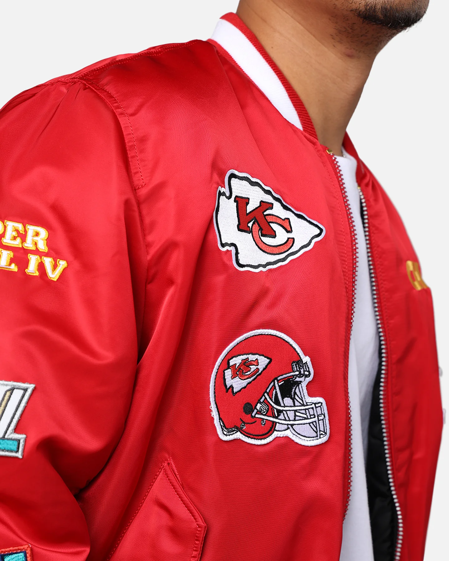 New Era X Alpha Series X NFL Kansas City Chiefs MA-1 Bomber Jacket Navy/Magenta - Image 10
